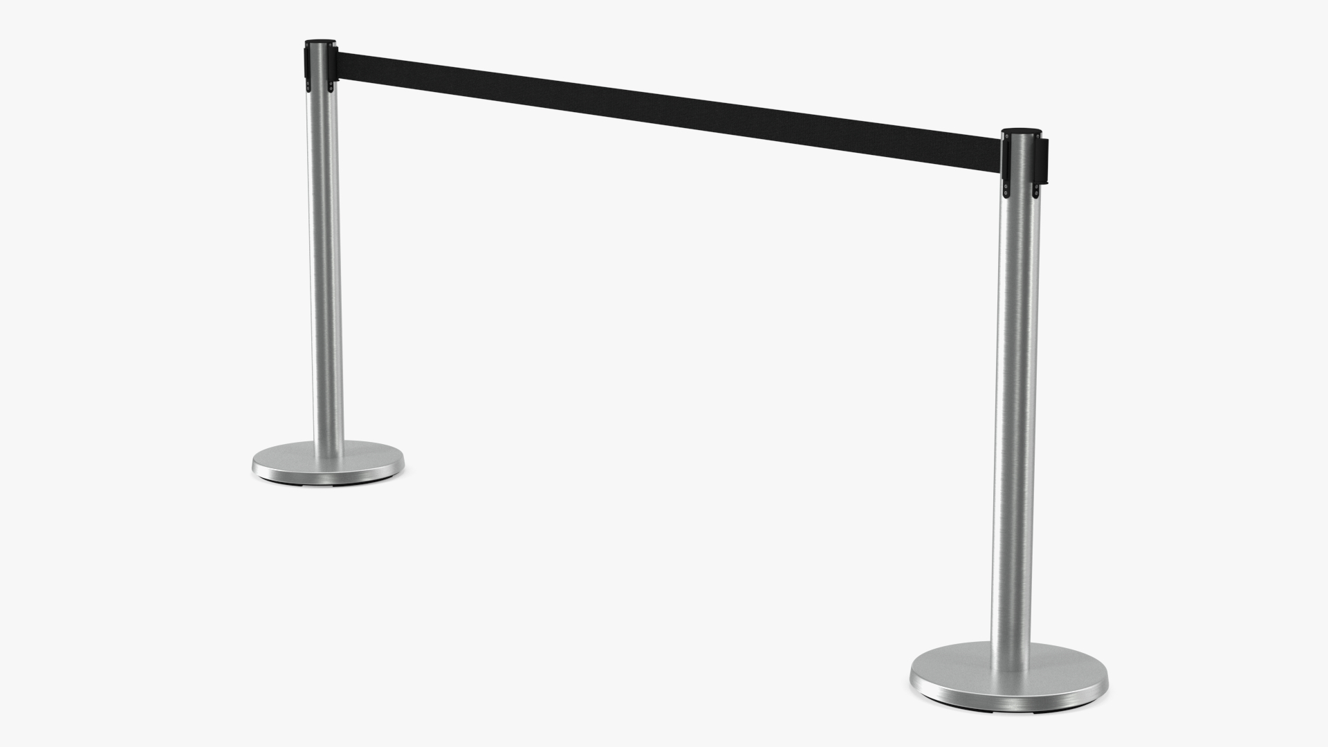Stanchion Black Belt Barriers 3D model
