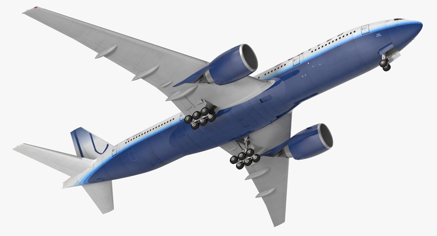 3D model Boeing 777 200 United Airlines