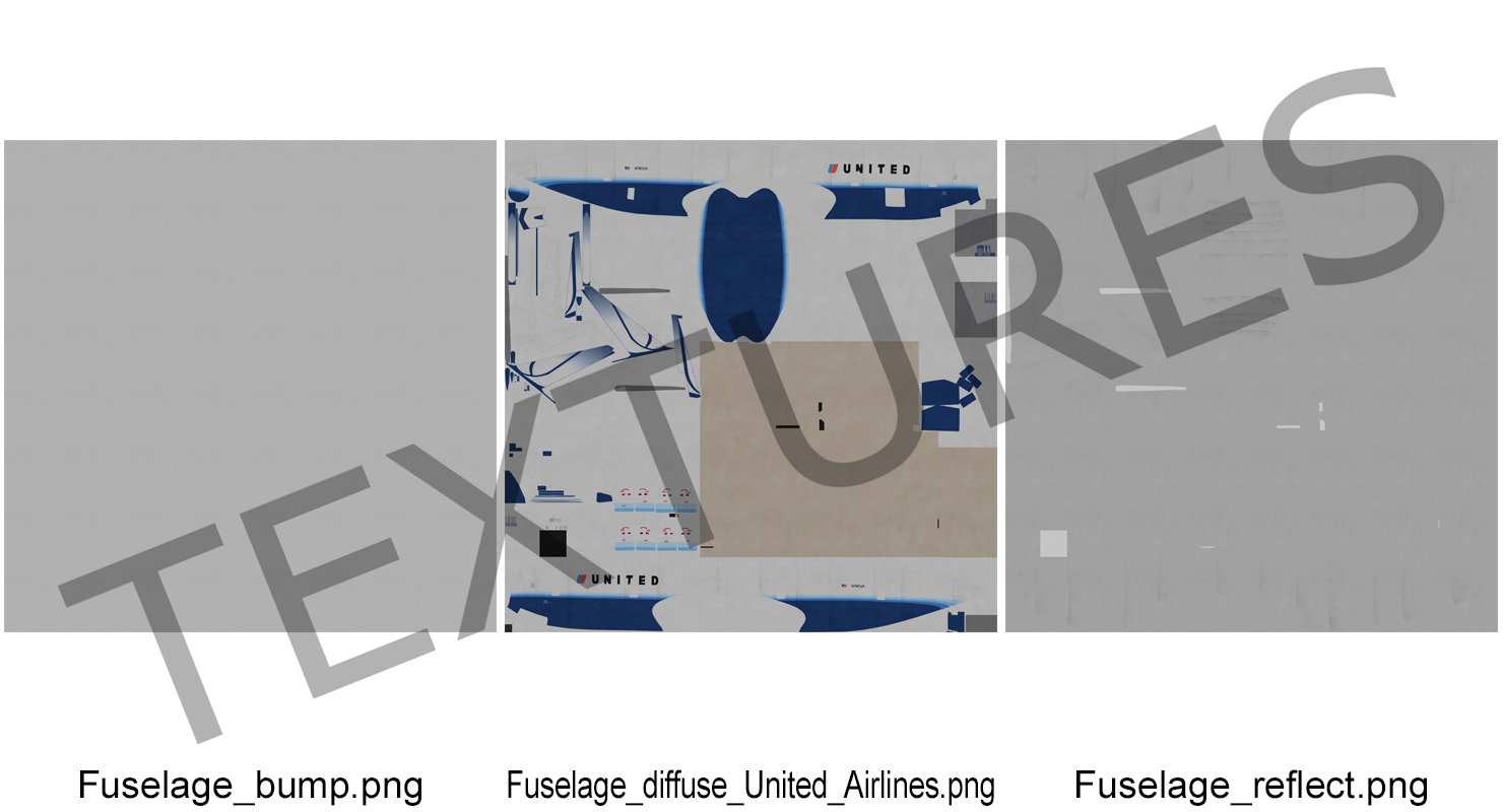 3D model Boeing 777 200 United Airlines