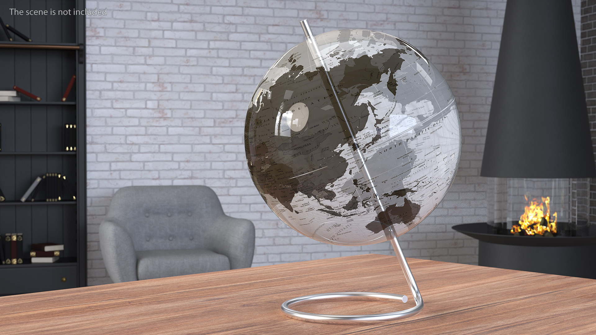3D Transparent World Globe model