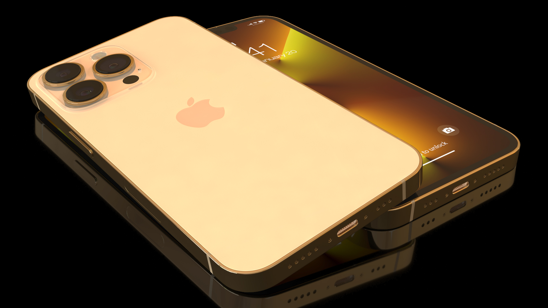 Apple iPhone 13 Pro Gold 3D model