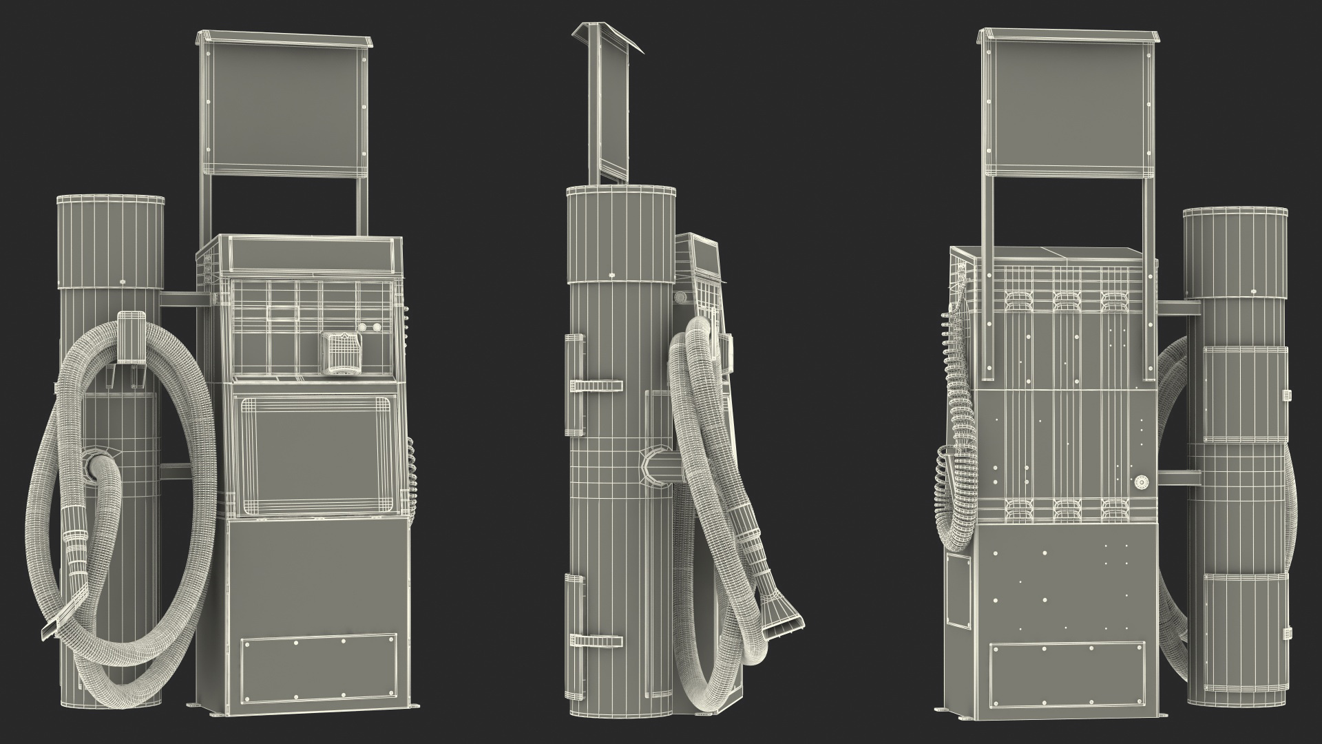 3D model Tire Air Station and Vacuum Cleaner