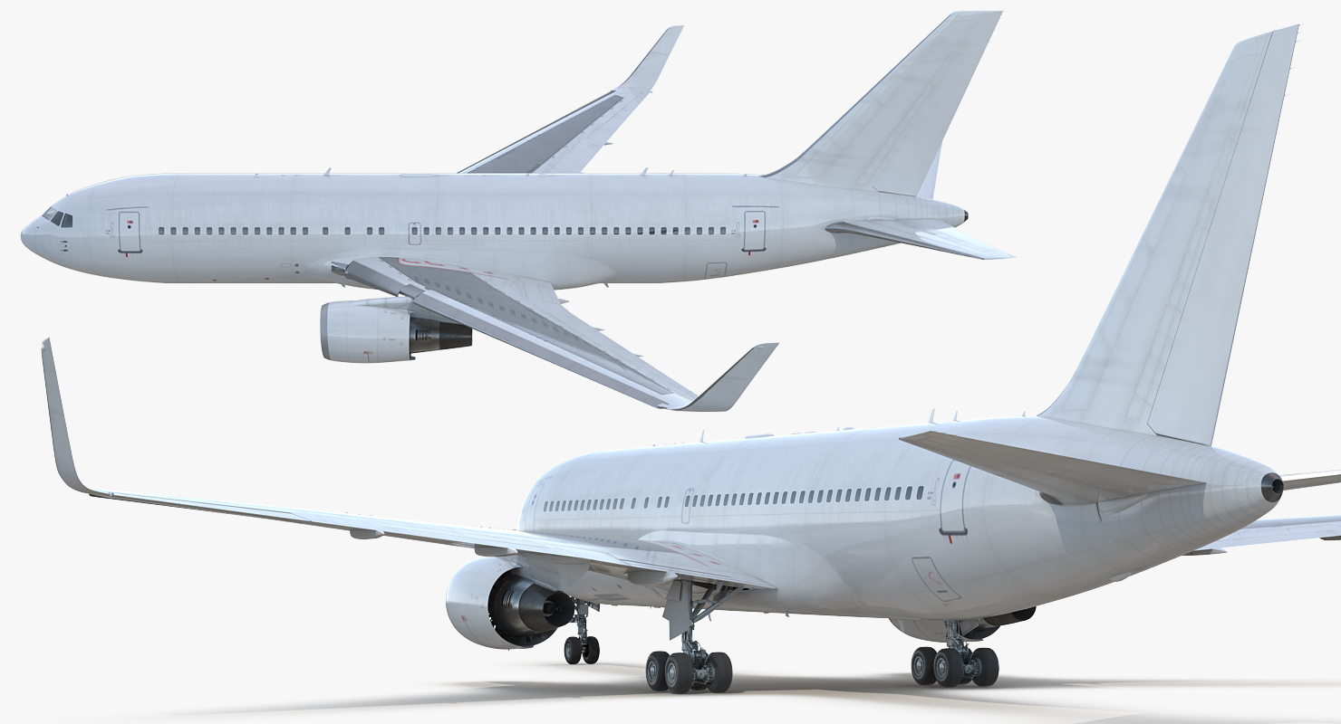 3D Boeing 767 200ER Generic Rigged