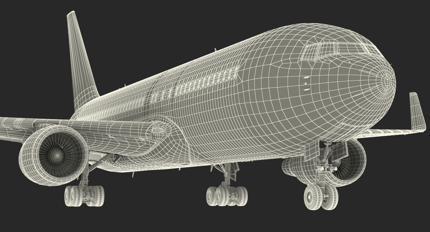3D Boeing 767 200ER Generic Rigged