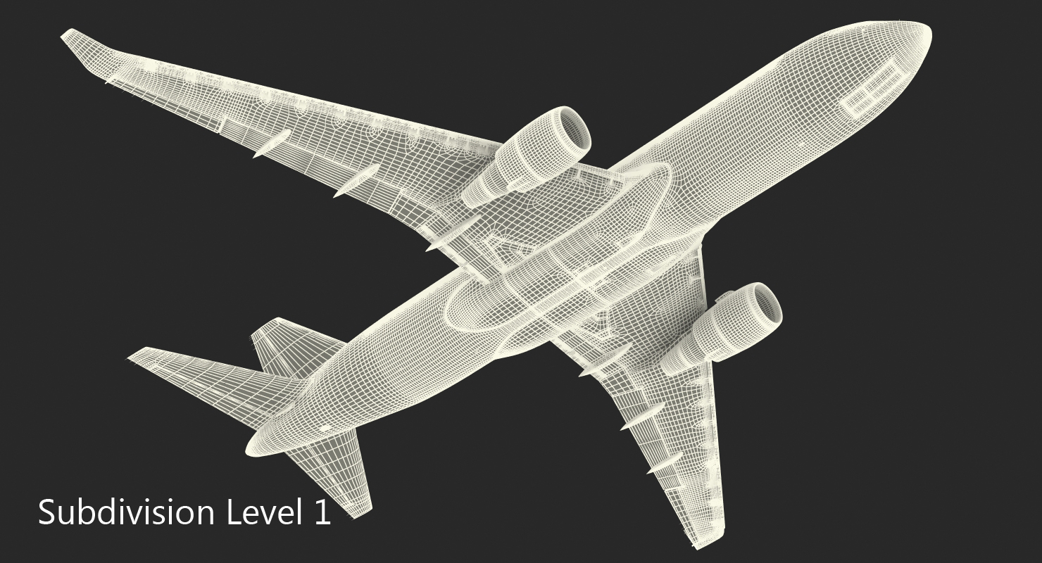 3D Boeing 767 200ER Generic Rigged