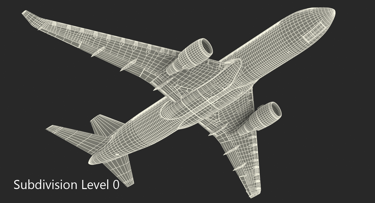 3D Boeing 767 200ER Generic Rigged