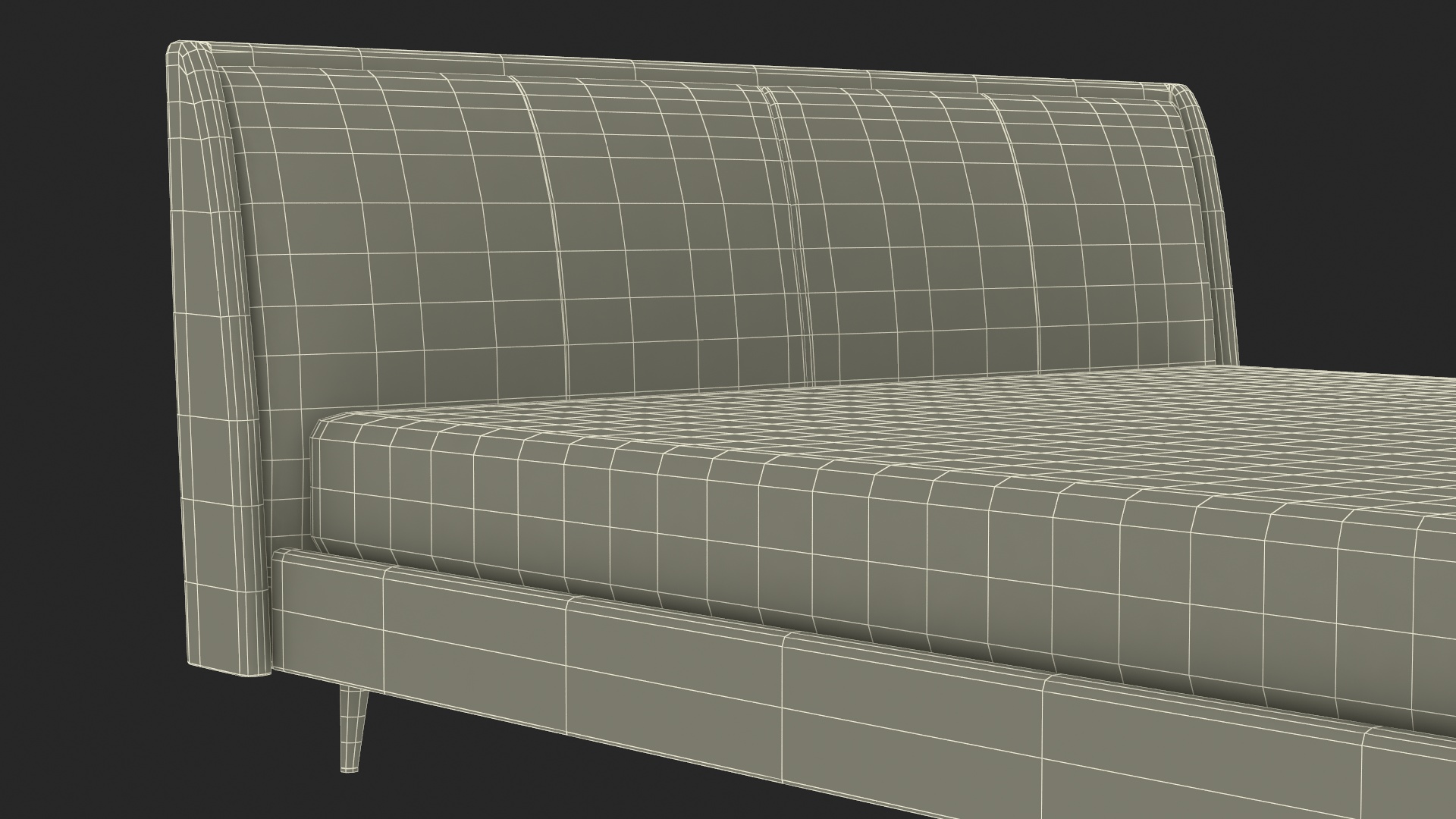 Smart Electric Bed Black 3D model