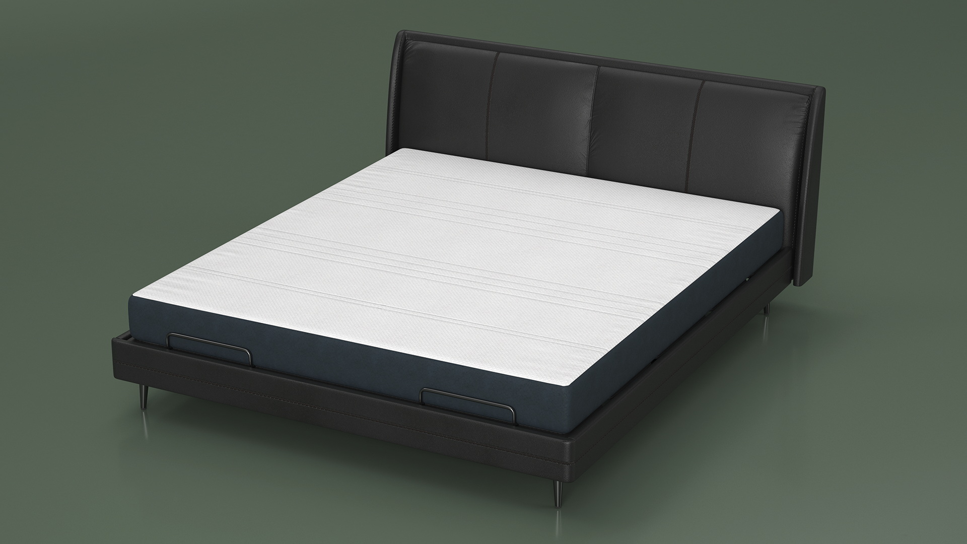 Smart Electric Bed Black 3D model