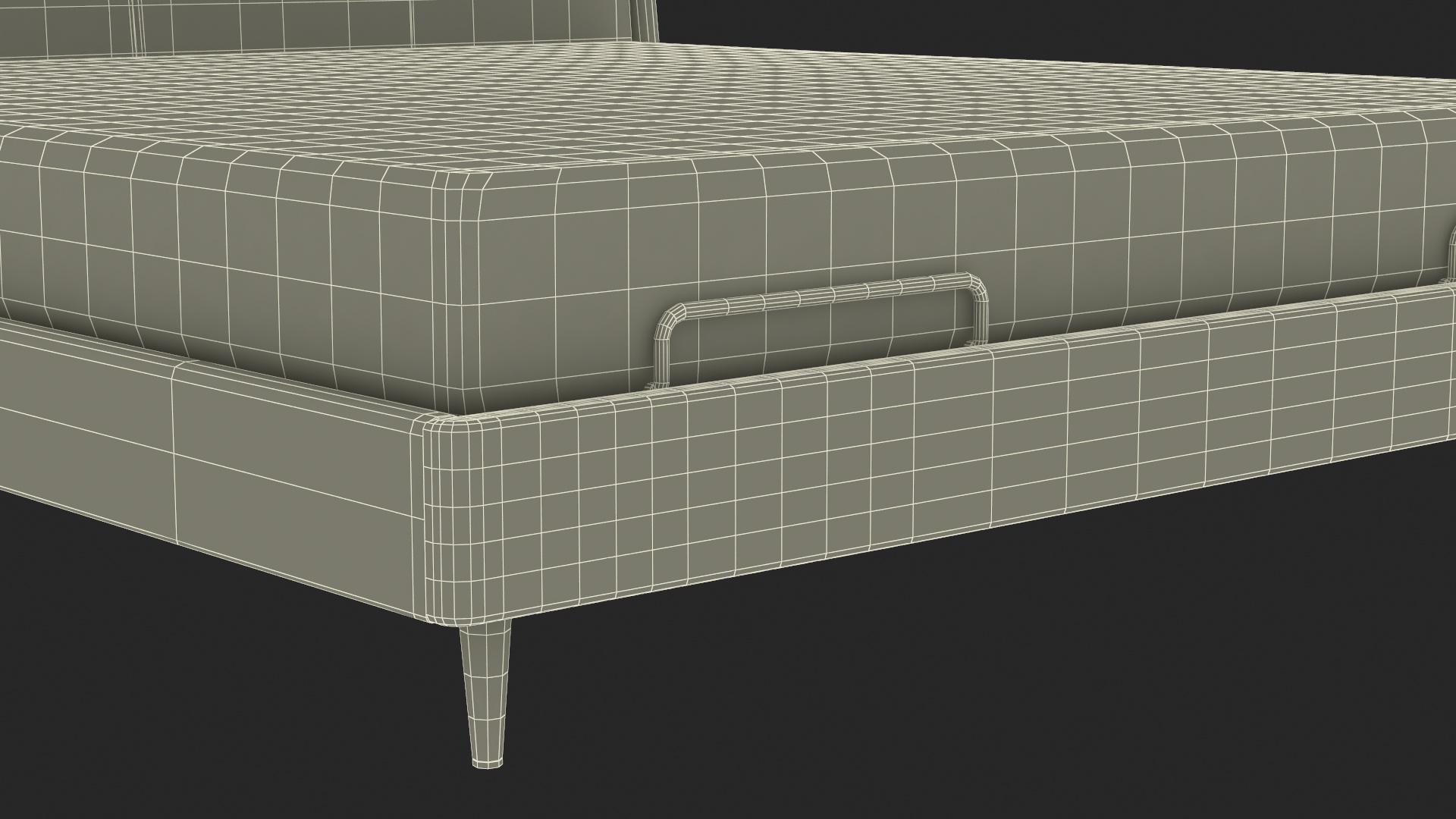 Smart Electric Bed Black 3D model
