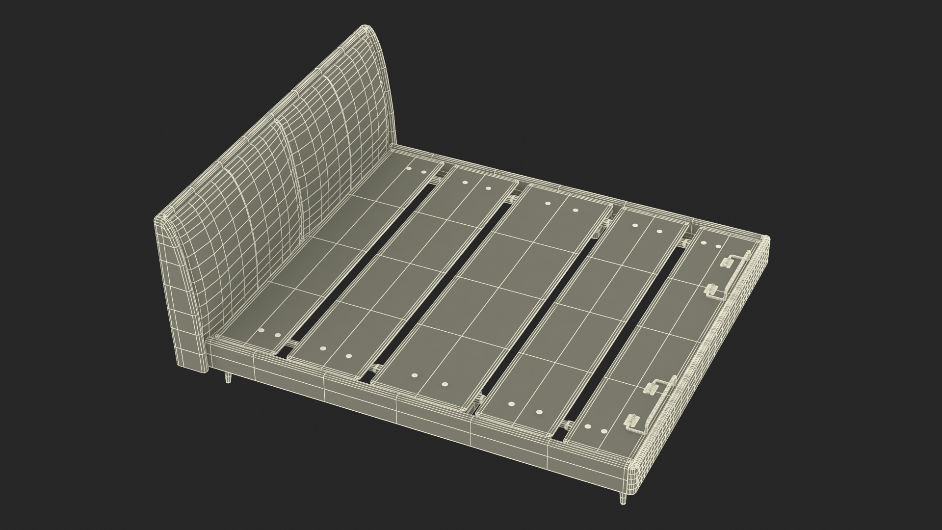 Smart Electric Bed Black 3D model