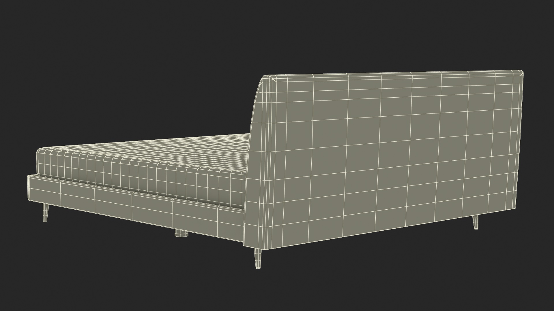 Smart Electric Bed Black 3D model
