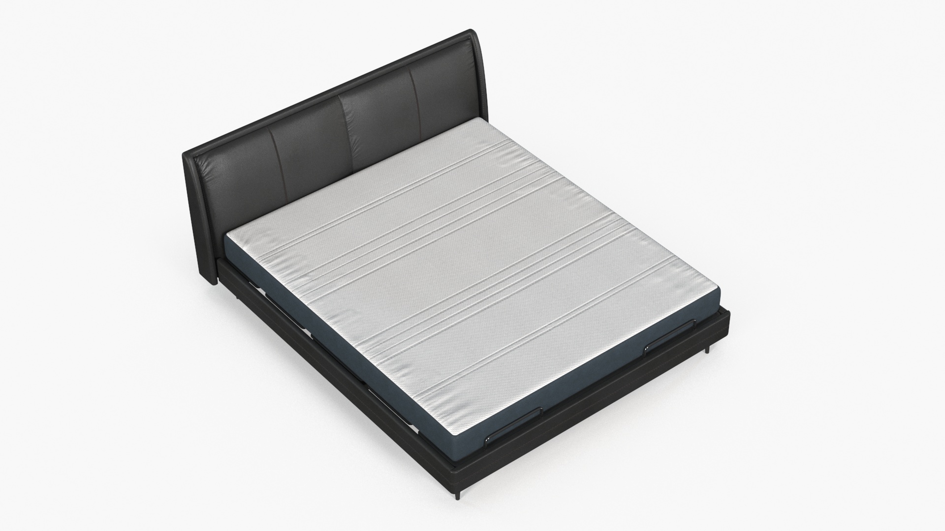 Smart Electric Bed Black 3D model