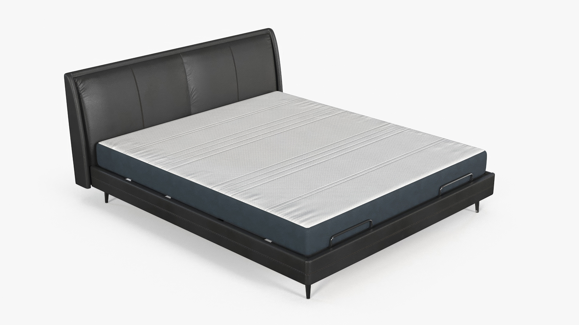 Smart Electric Bed Black 3D model