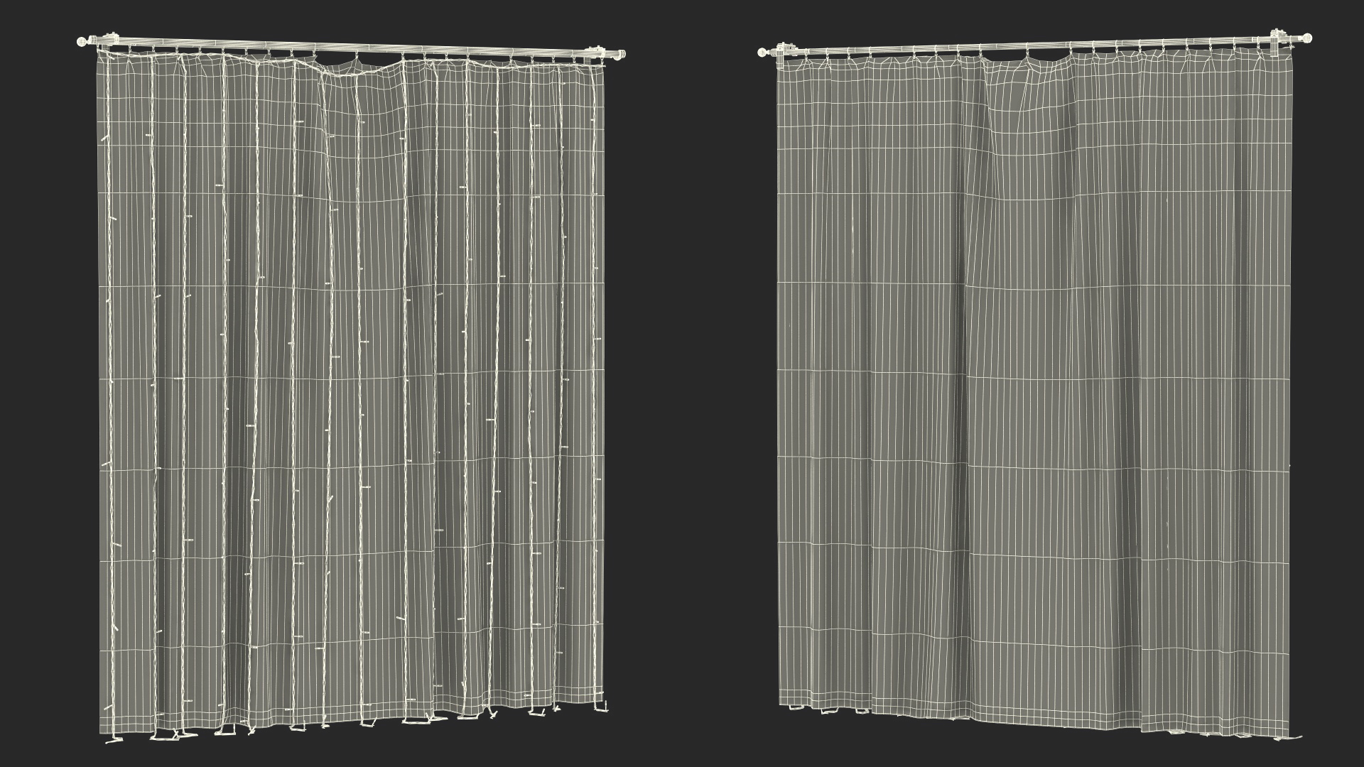 Curtain LED Garland Blue 3D model