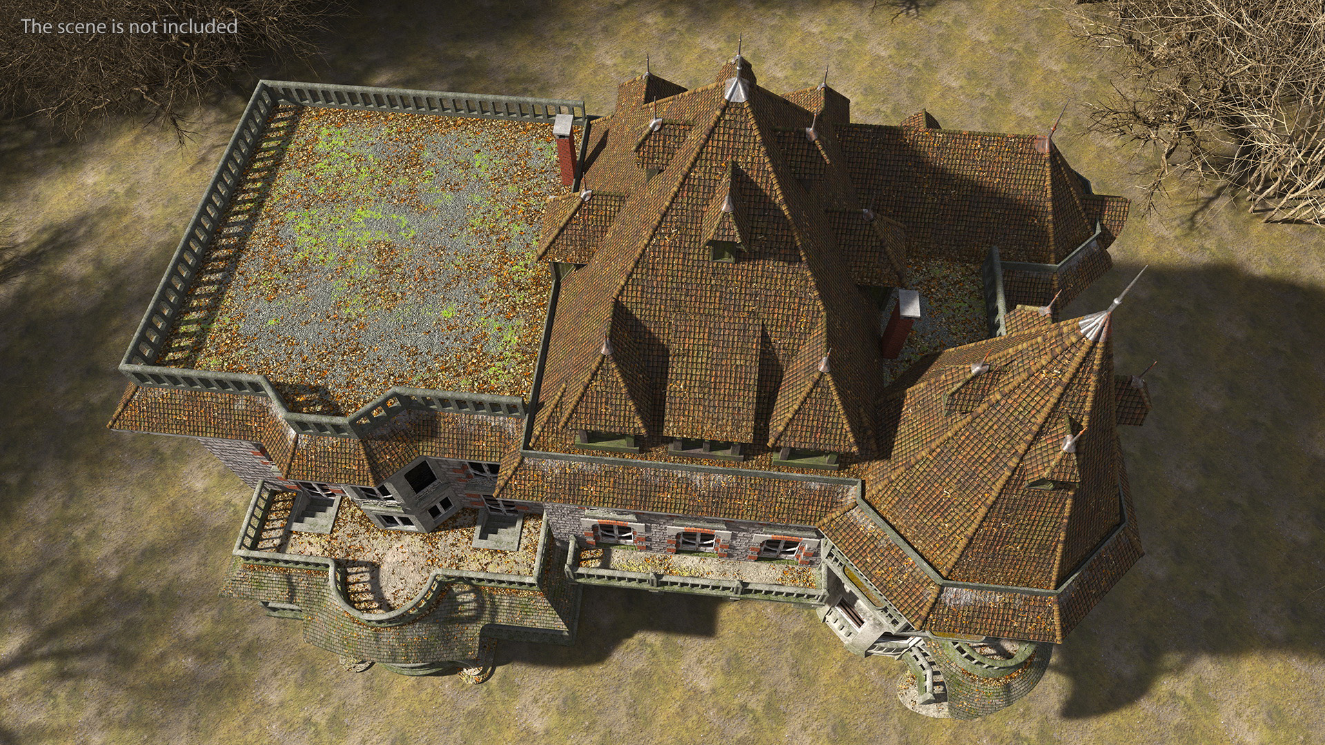 Scary Old Creepy Mansion 3D model