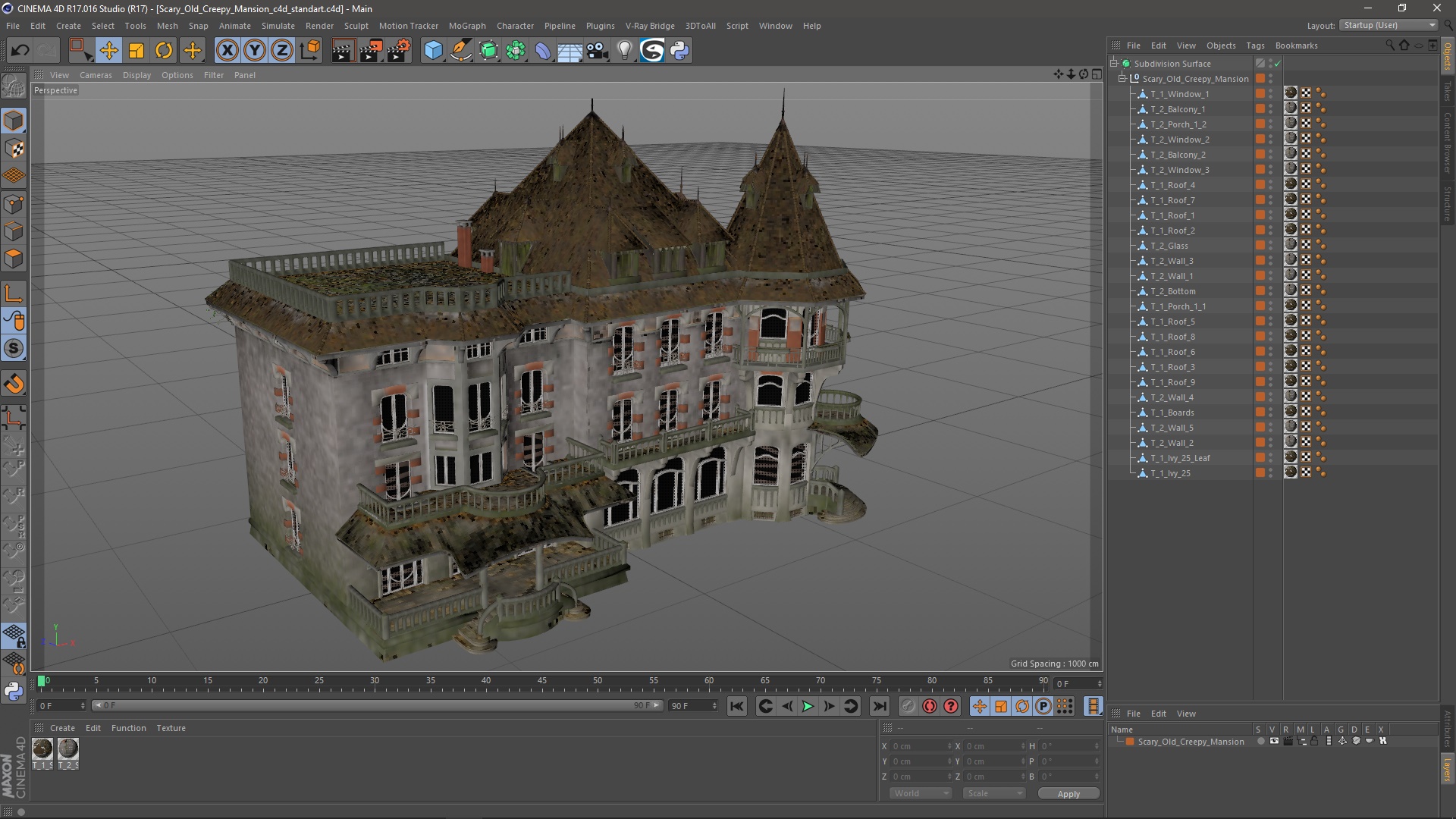 Scary Old Creepy Mansion 3D model