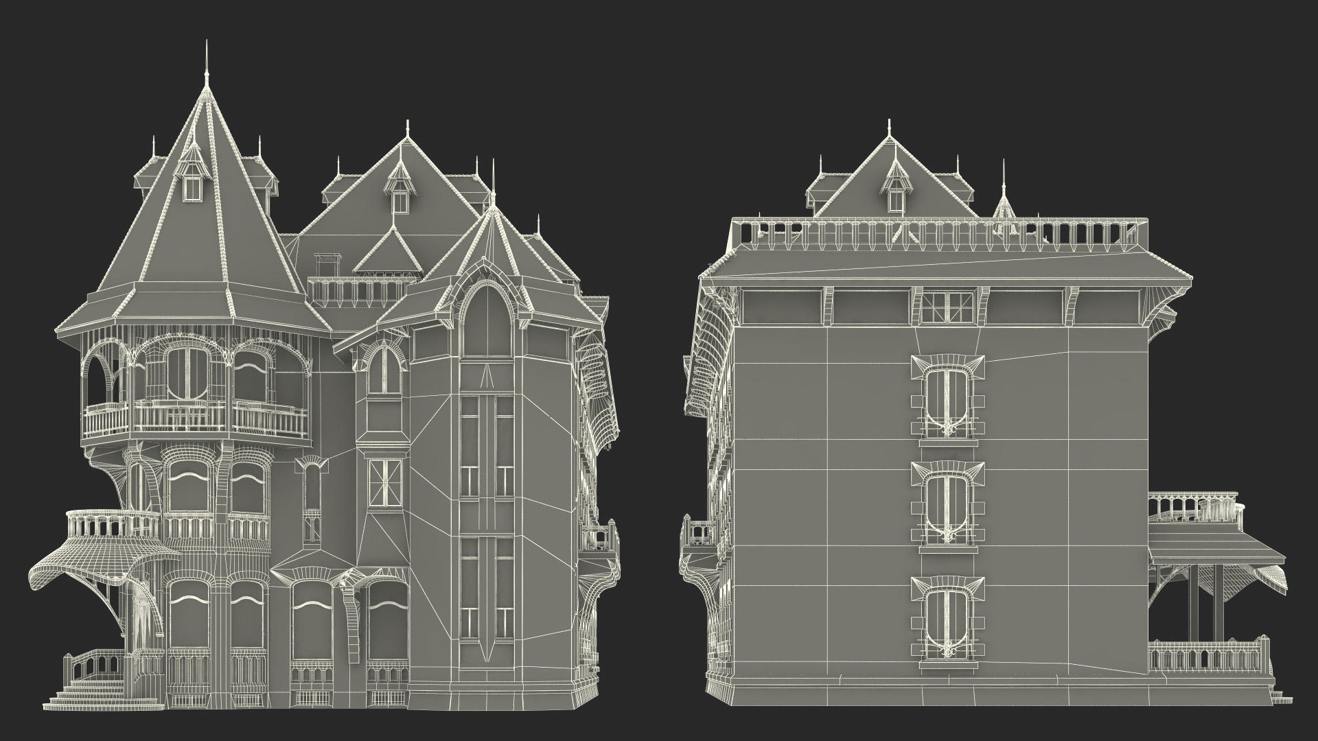 Scary Old Creepy Mansion 3D model