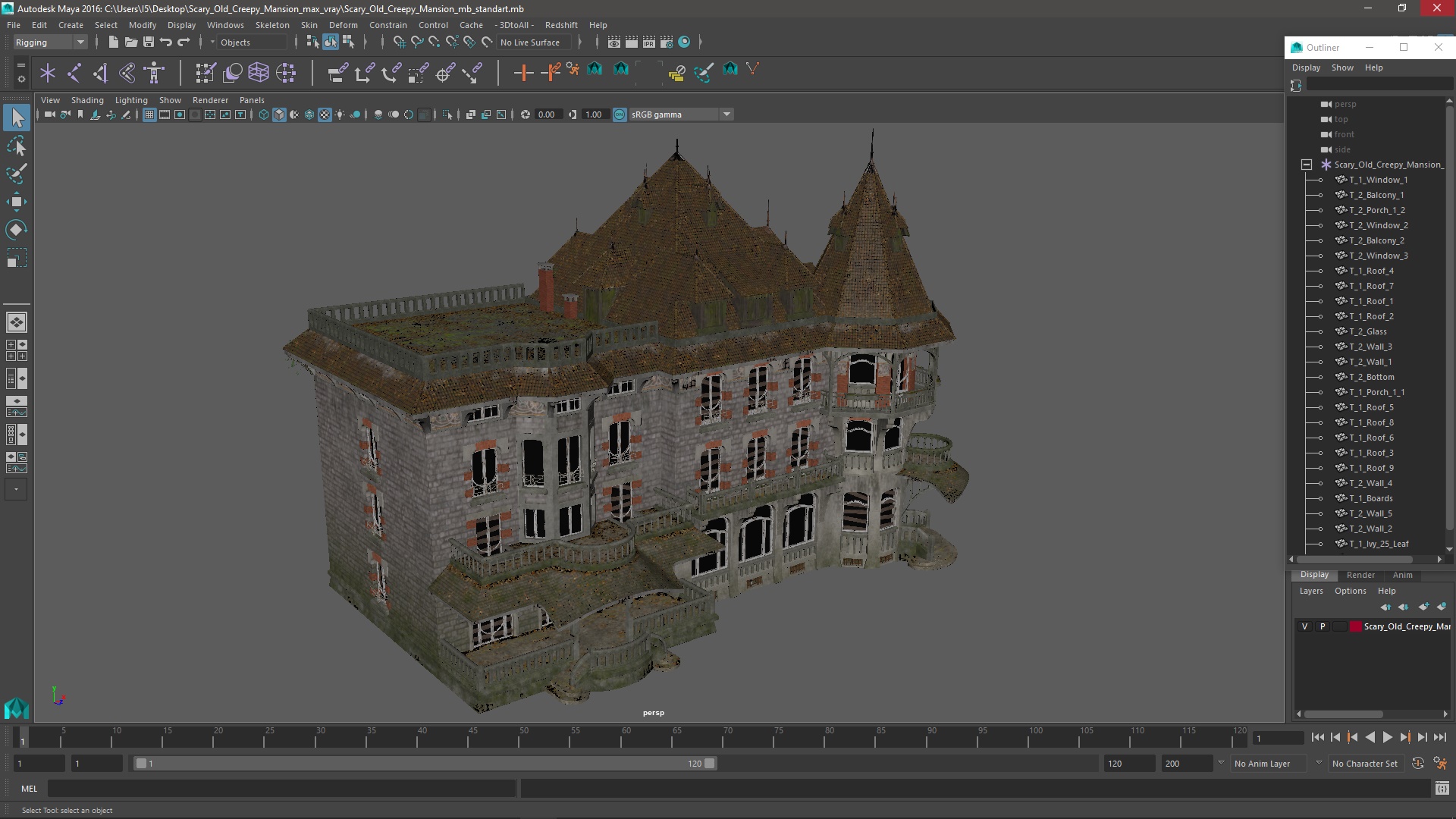 Scary Old Creepy Mansion 3D model