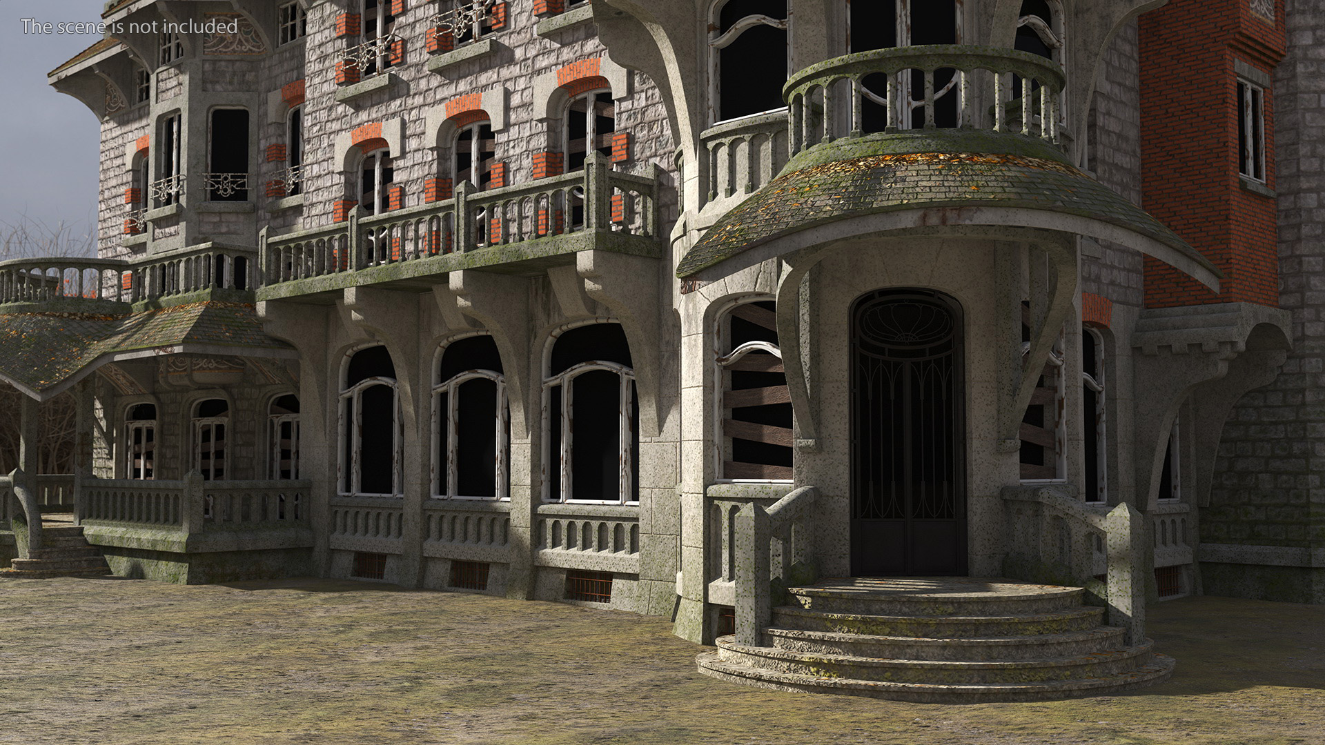 Scary Old Creepy Mansion 3D model