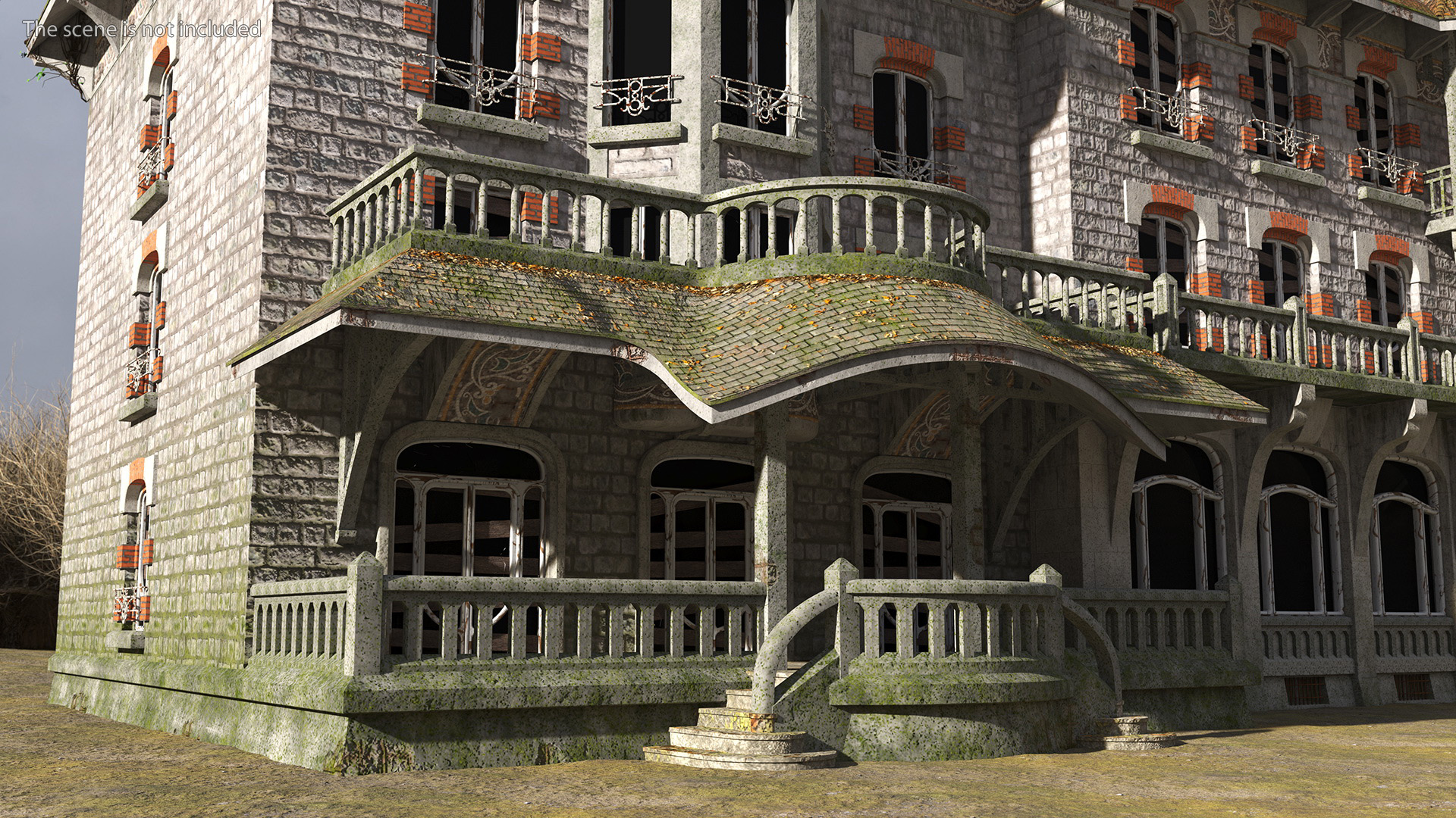 Scary Old Creepy Mansion 3D model