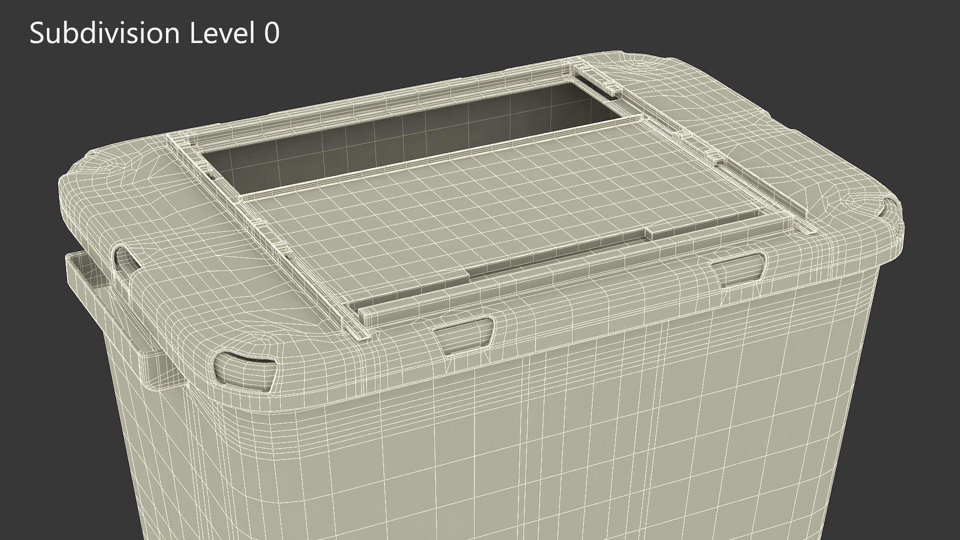 Medical Waste Disposal Container Open 3D