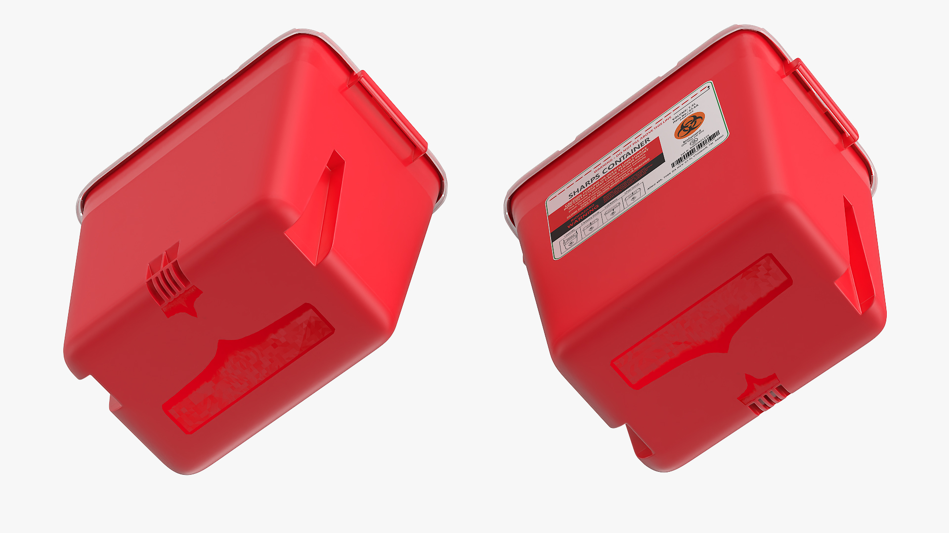 Medical Waste Disposal Container Open 3D
