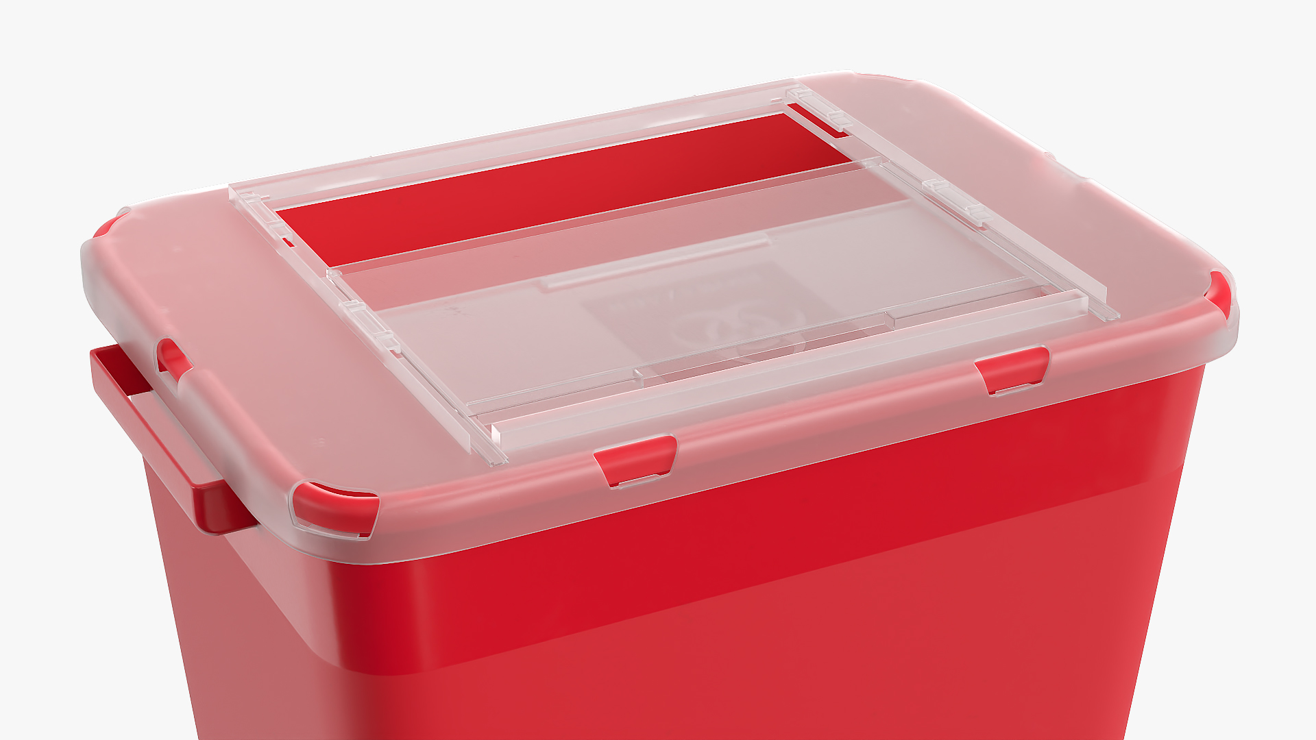 Medical Waste Disposal Container Open 3D