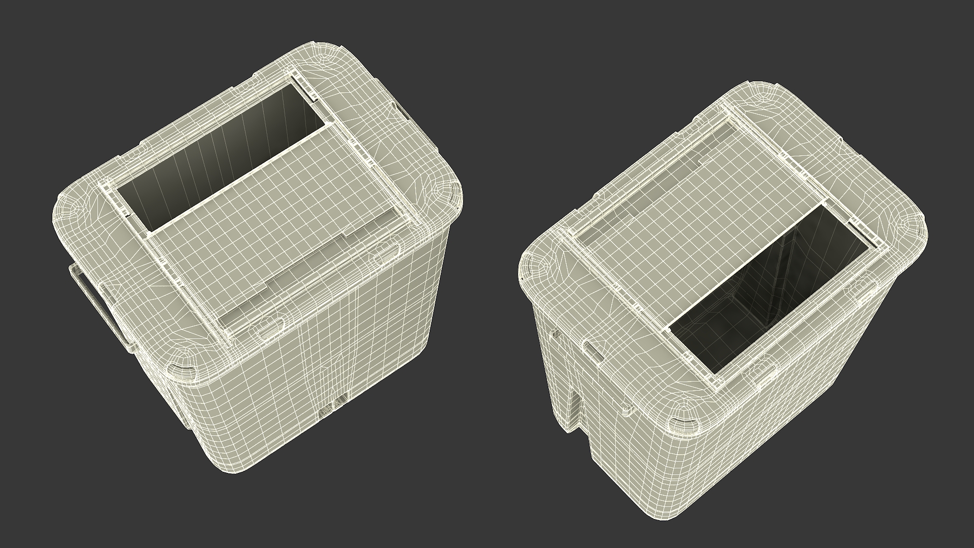 Medical Waste Disposal Container Open 3D