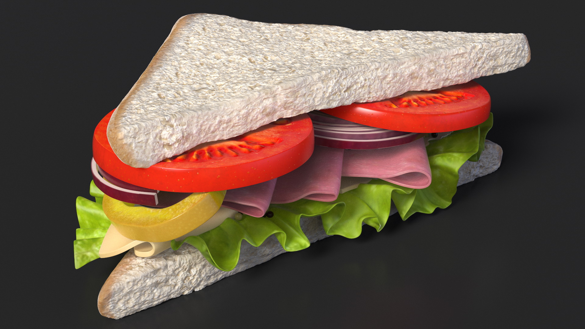 3D Handmade Triangle Sandwich