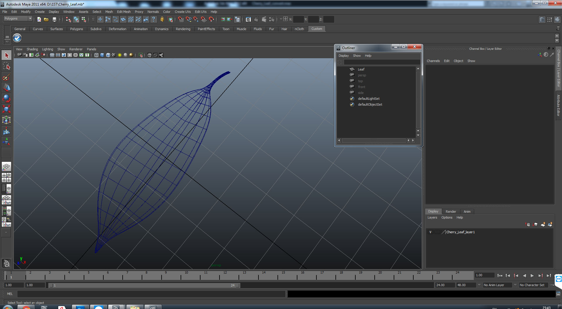 3D Cherry Leaf