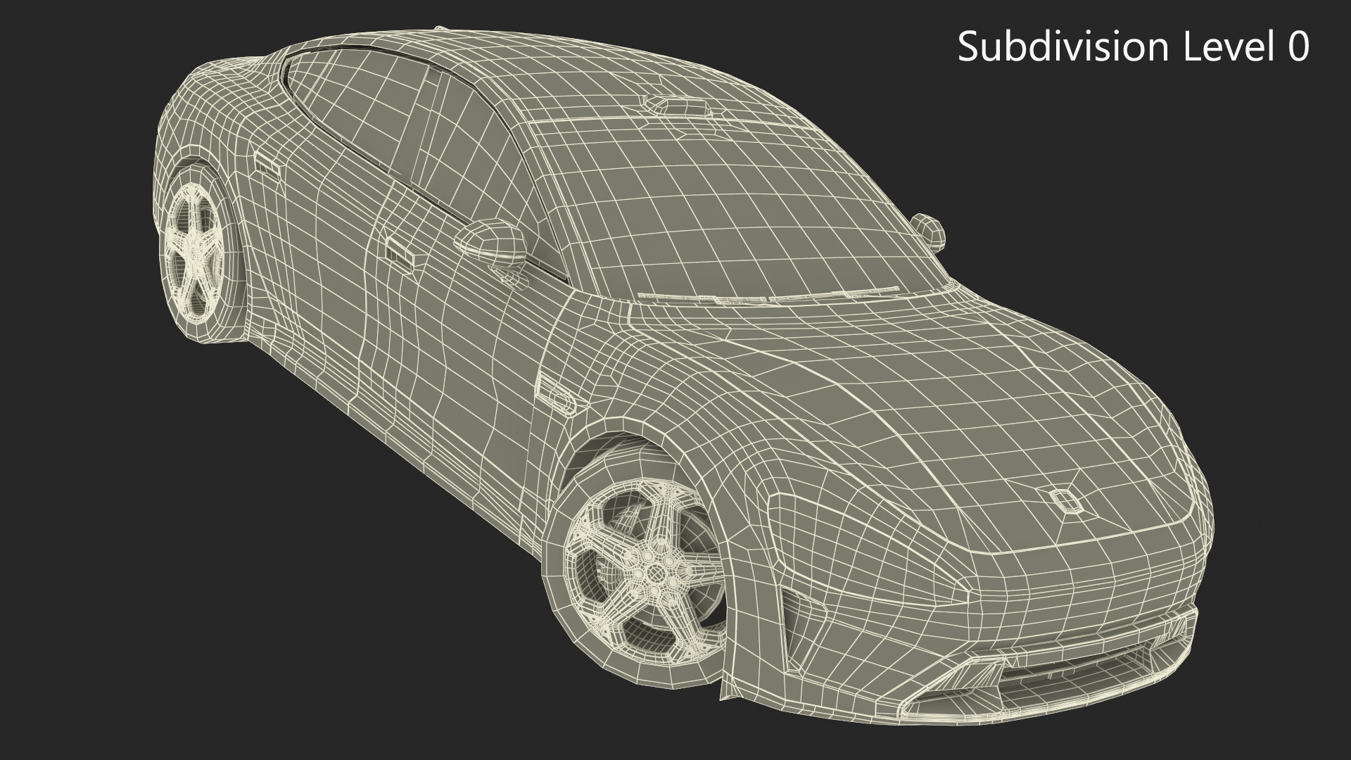 Xiaomi SU7 EV Sleek Car 2023 Verdant Green Rigged 3D model