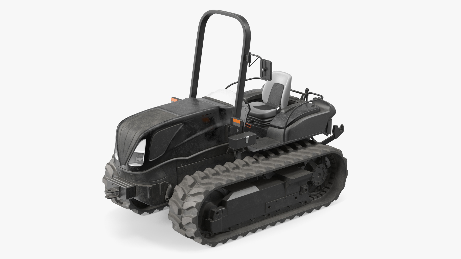3D Tracked Tractor Dirty Rigged model