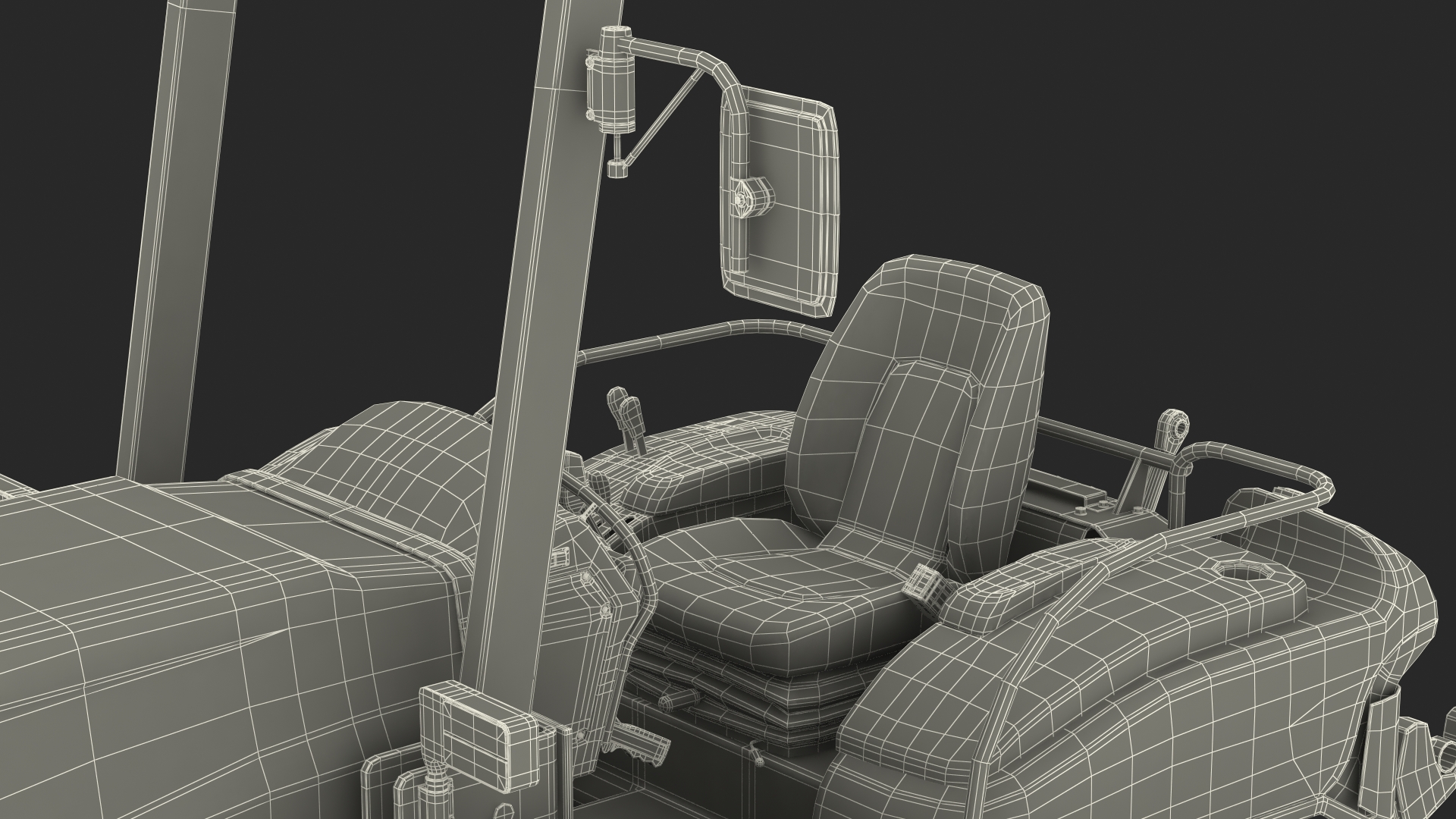 3D Tracked Tractor Dirty Rigged model
