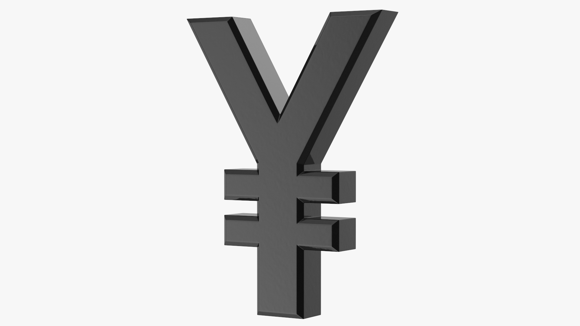 3D Japanese Yen Currency Symbol Plastic