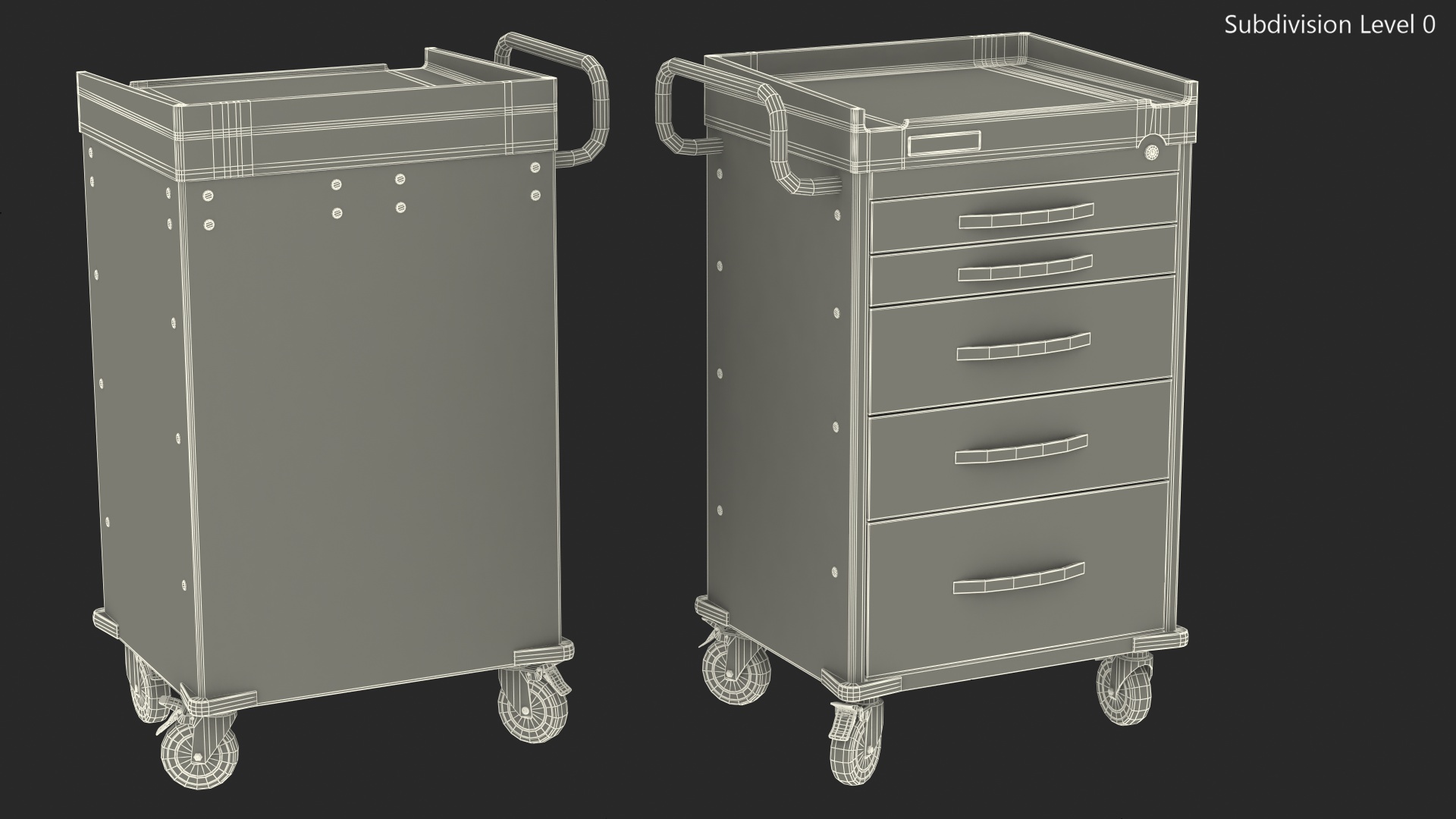 Detecto Rescue Series Medical Cart 3D model
