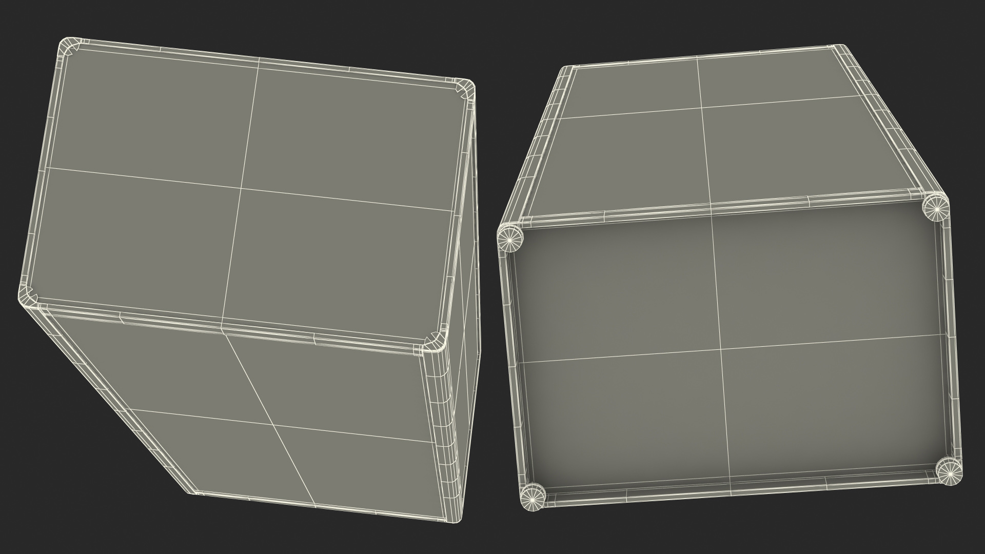 Glass Display Case Wide Black 3D model