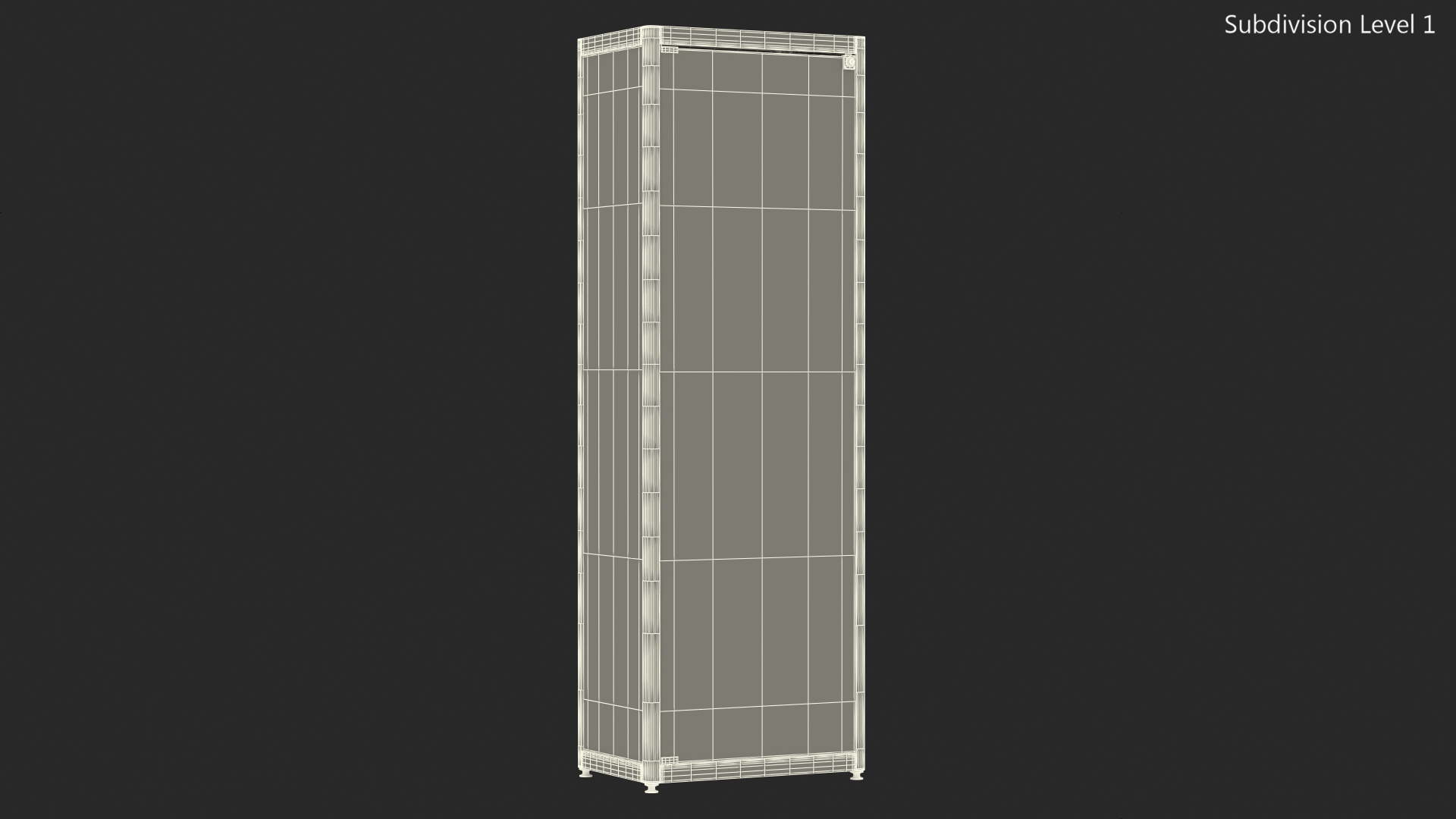 Glass Display Case Wide Black 3D model