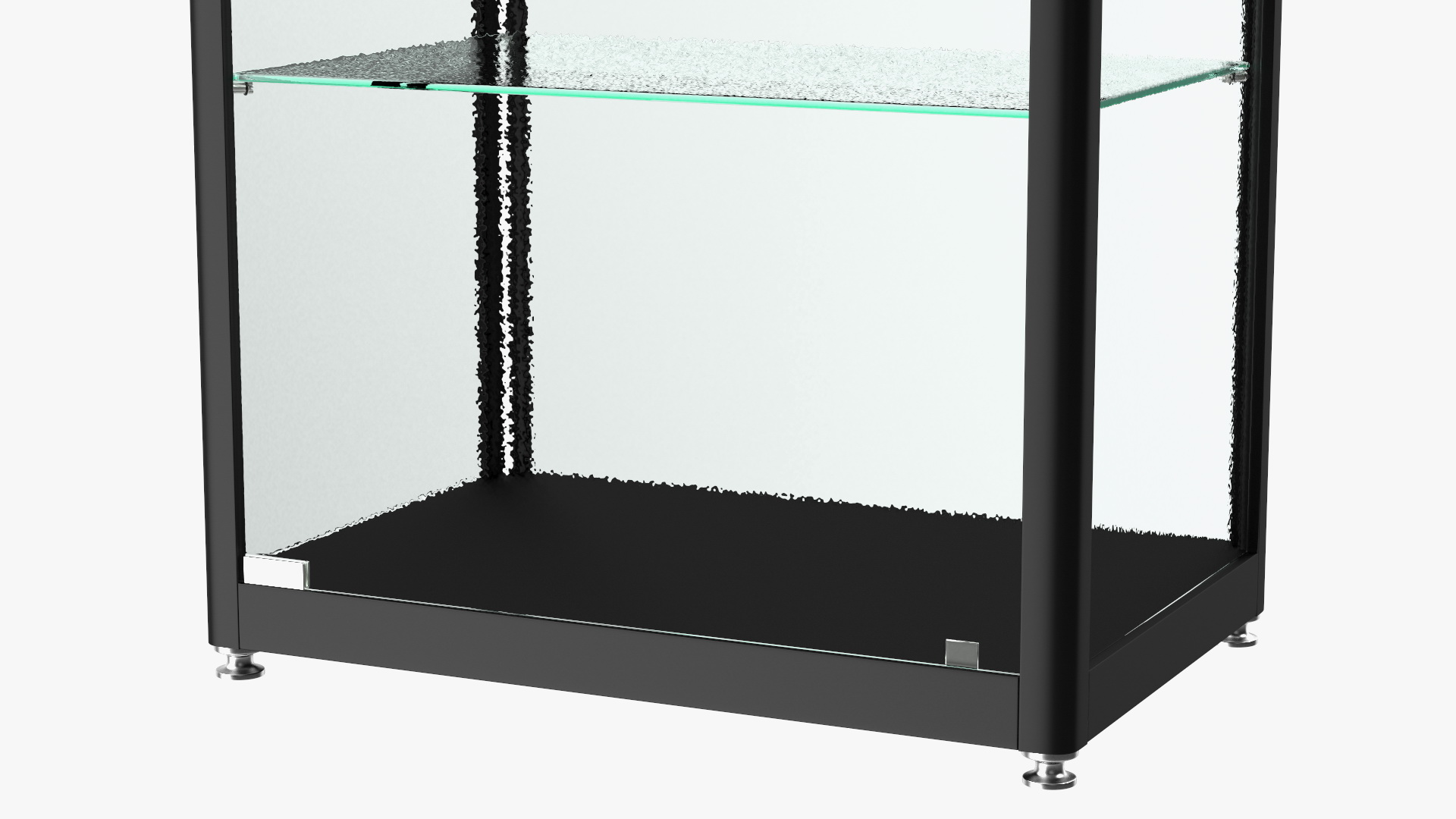 Glass Display Case Wide Black 3D model