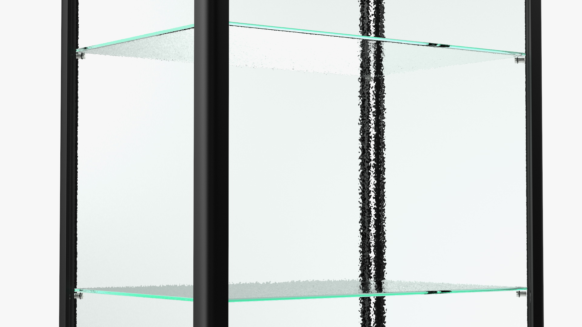 Glass Display Case Wide Black 3D model