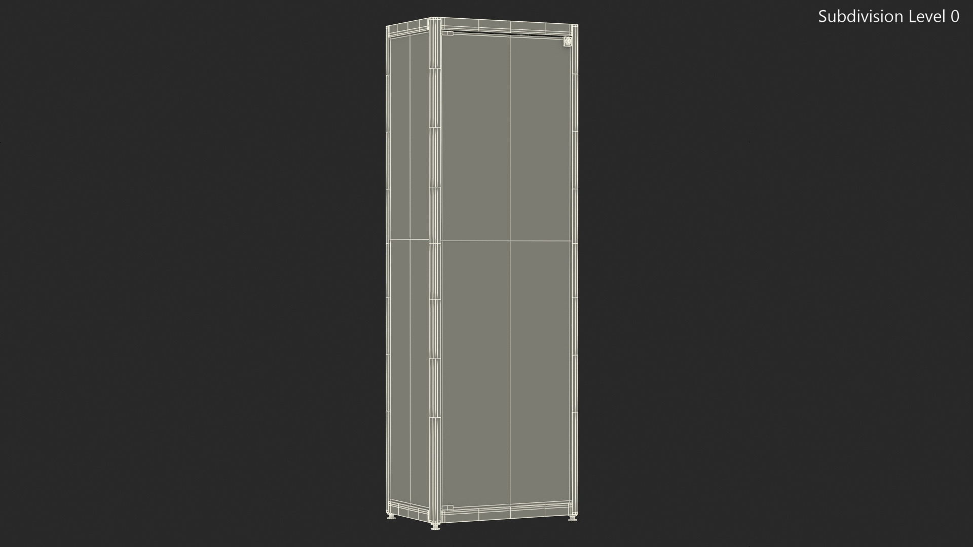 Glass Display Case Wide Black 3D model