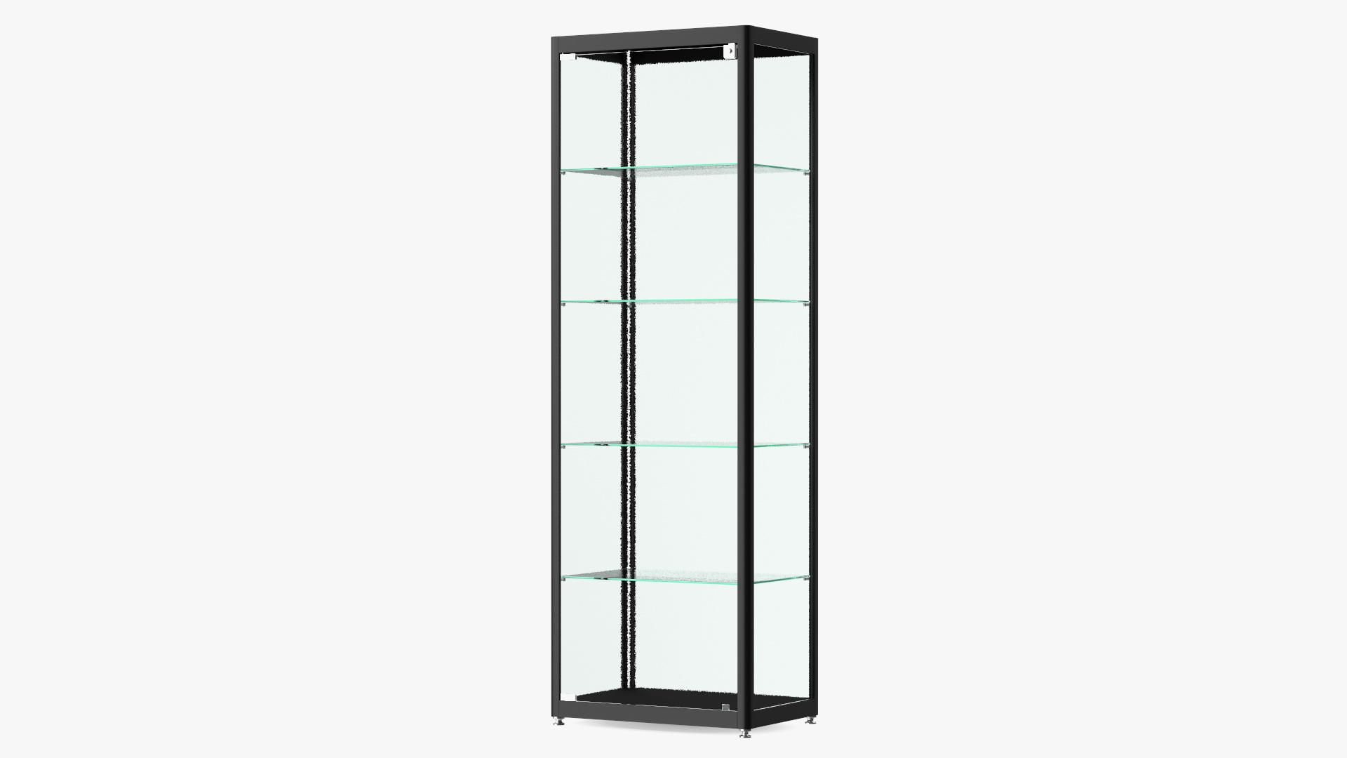 Glass Display Case Wide Black 3D model