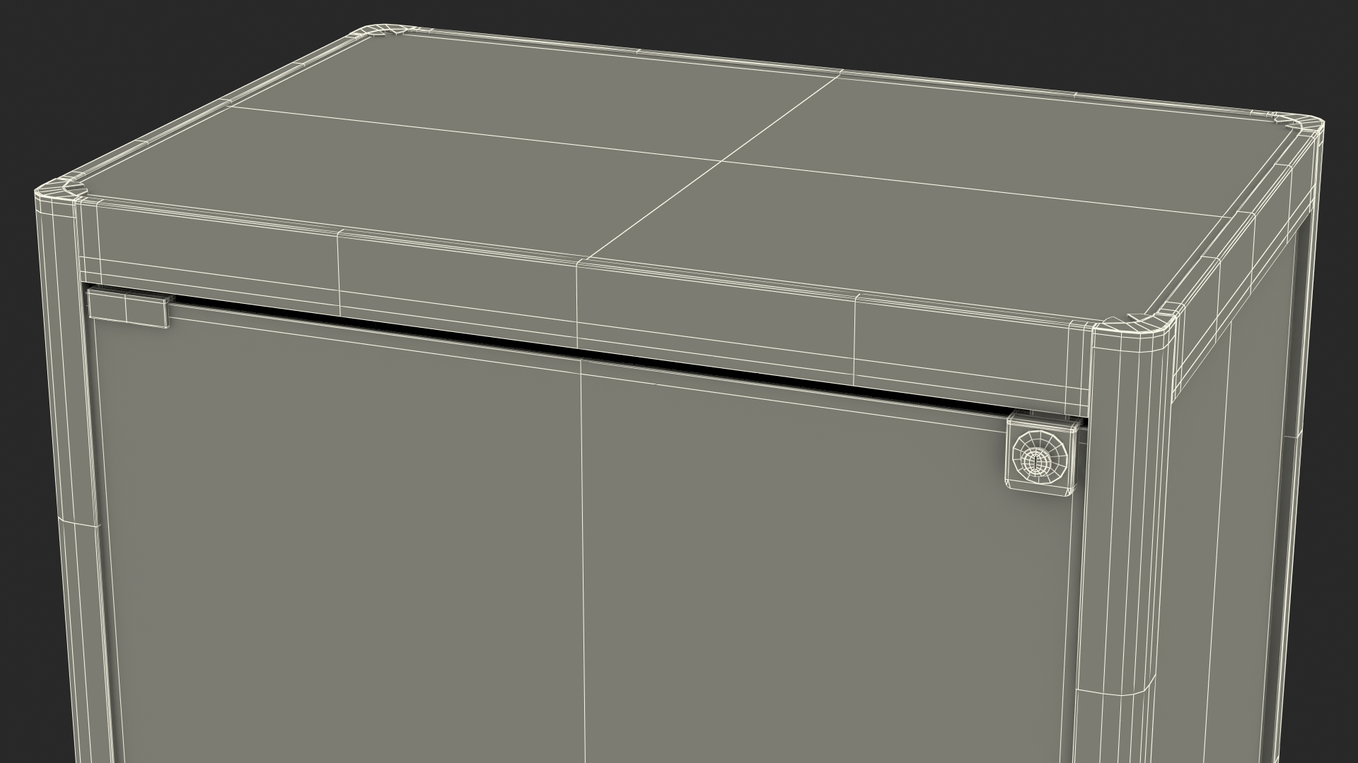 Glass Display Case Wide Black 3D model
