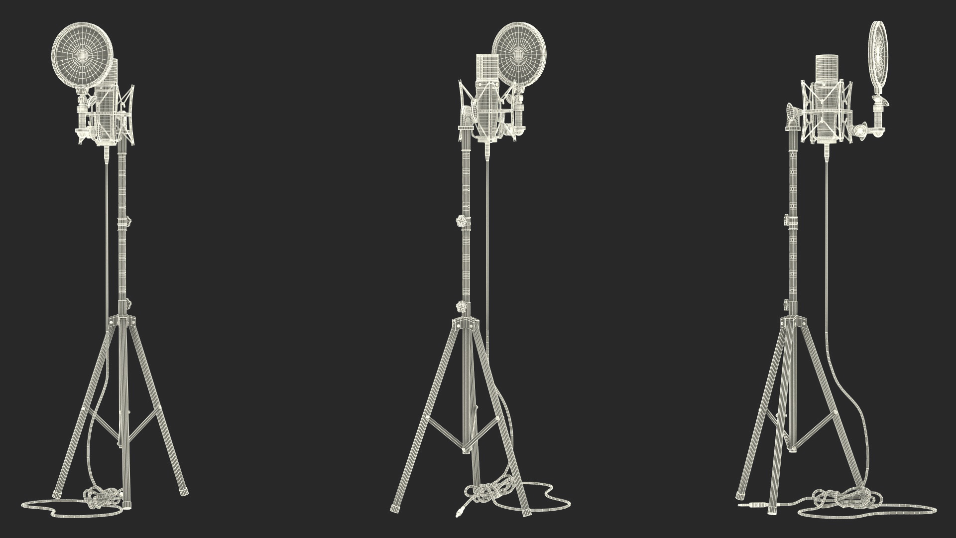 3D Studio Condenser Microphone with Stand and Pop Filter model