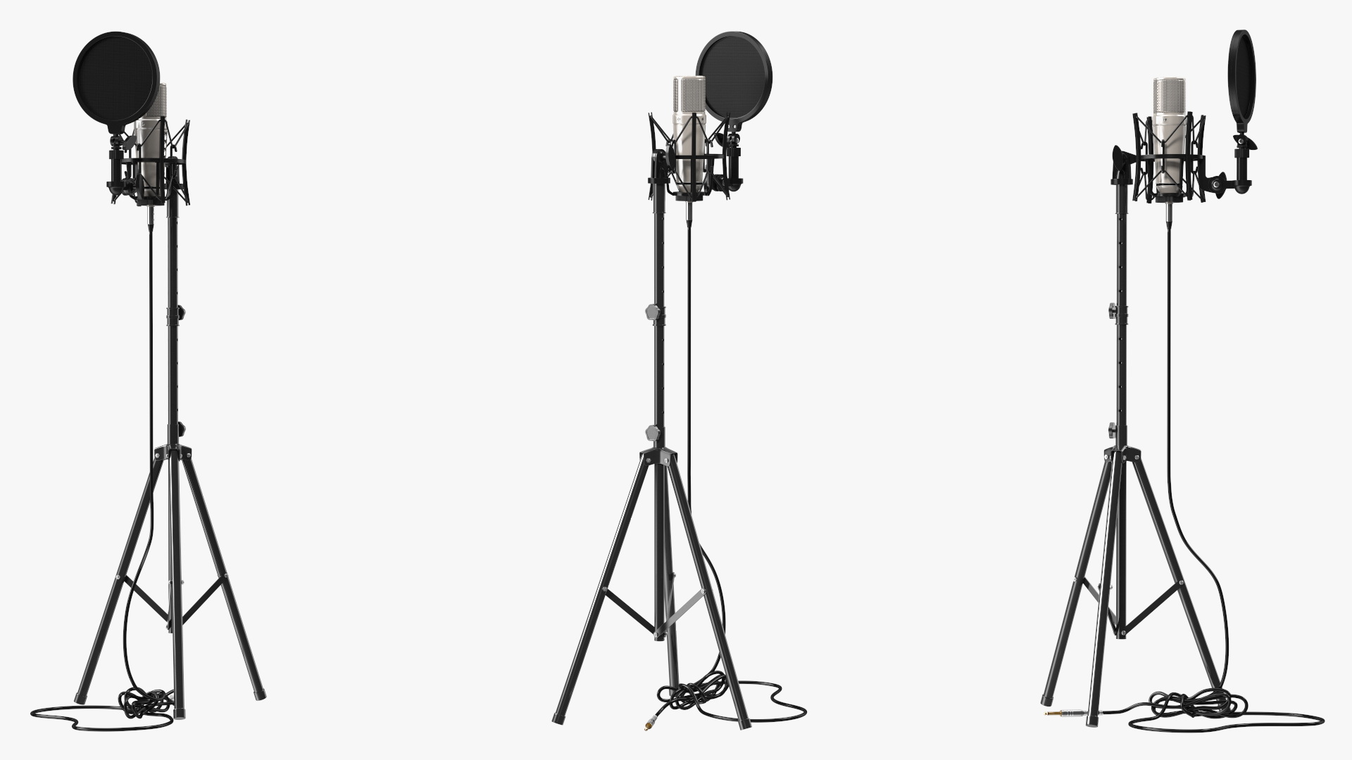 3D Studio Condenser Microphone with Stand and Pop Filter model