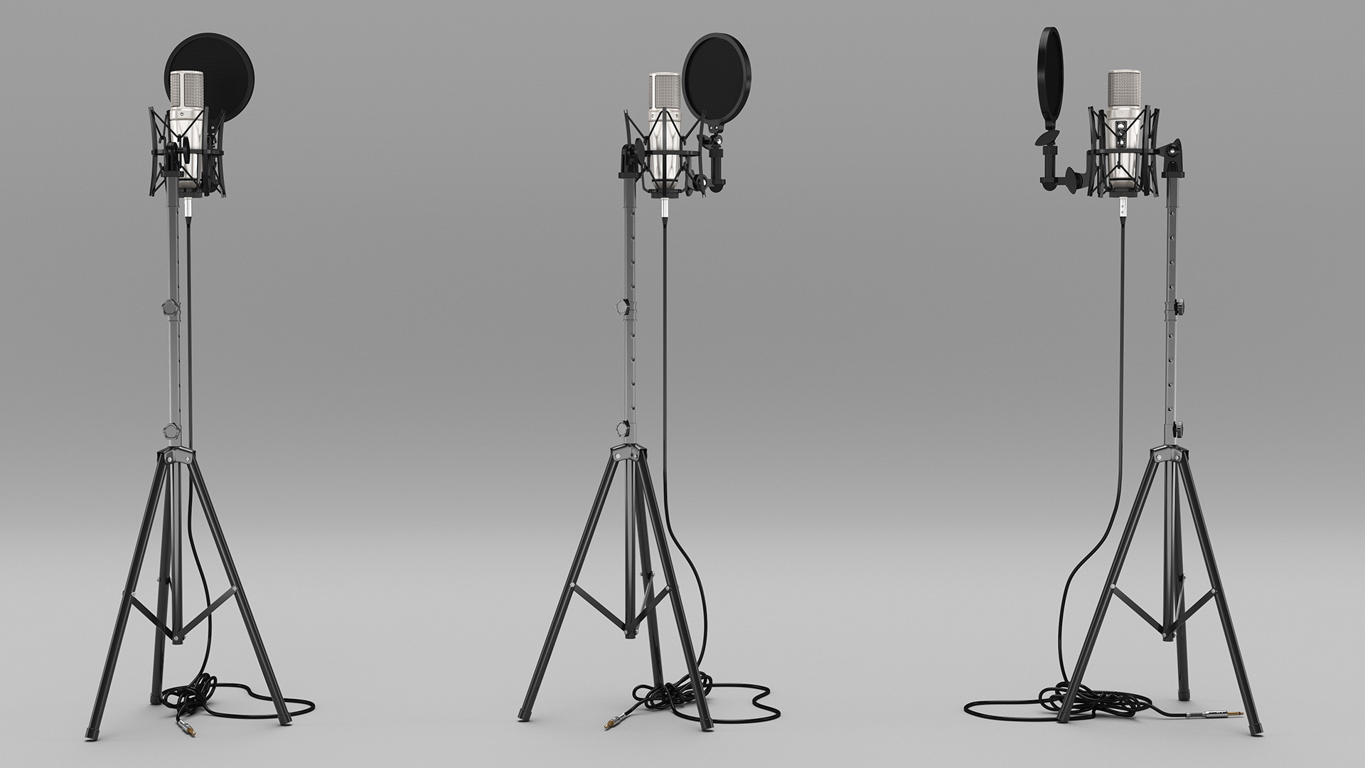 3D Studio Condenser Microphone with Stand and Pop Filter model