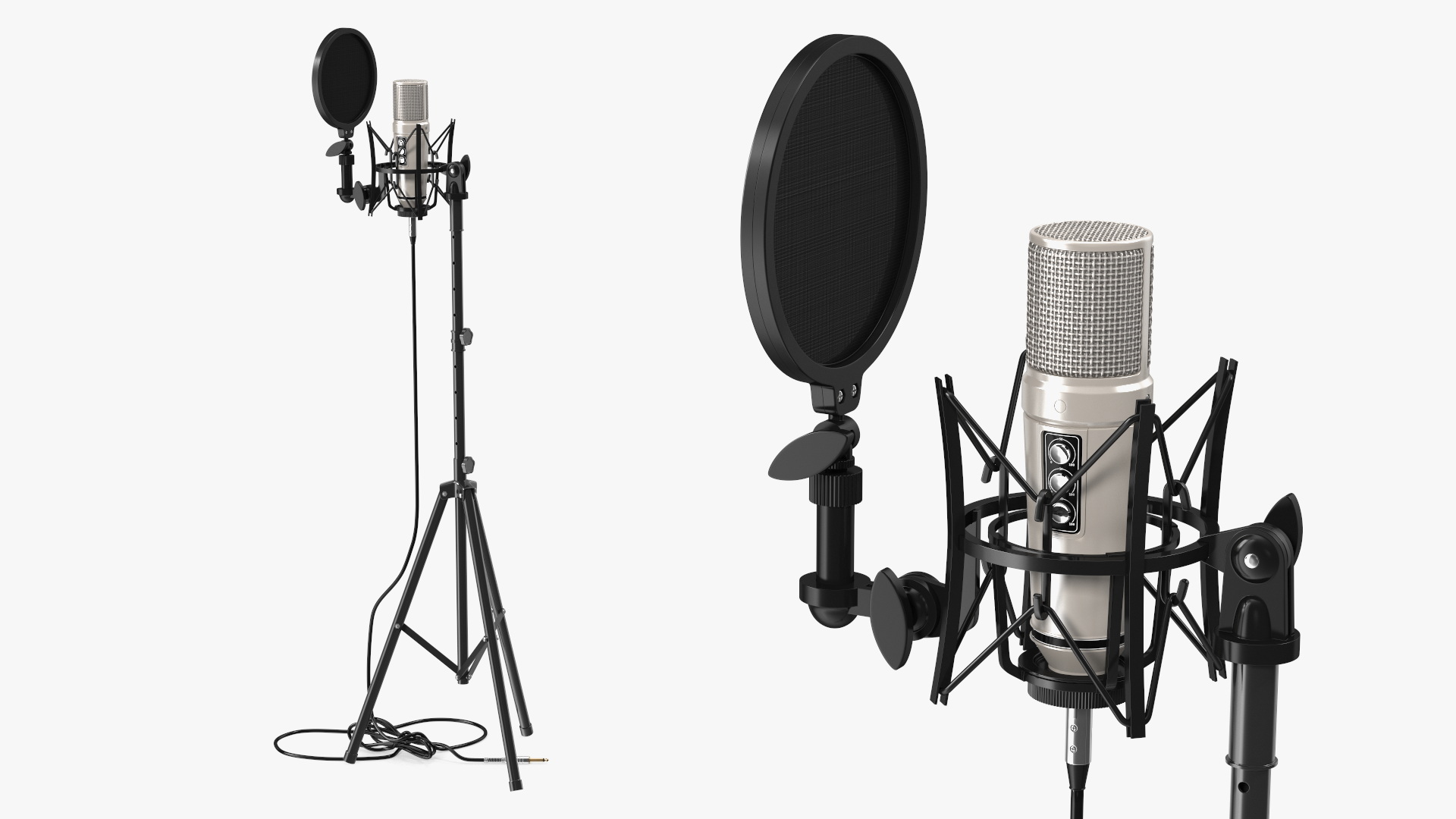3D Studio Condenser Microphone with Stand and Pop Filter model