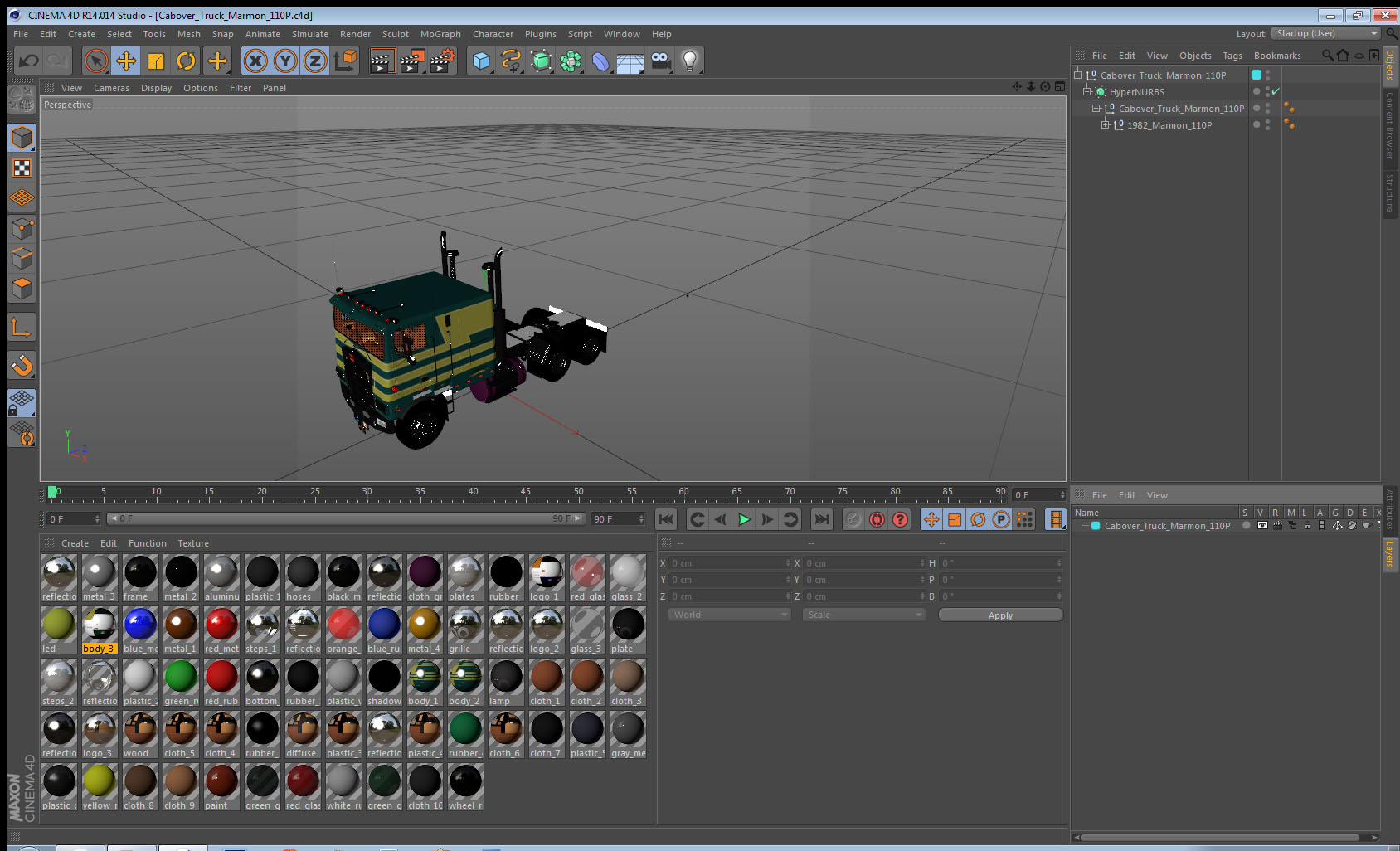 3D model Cabover Truck Marmon 110P