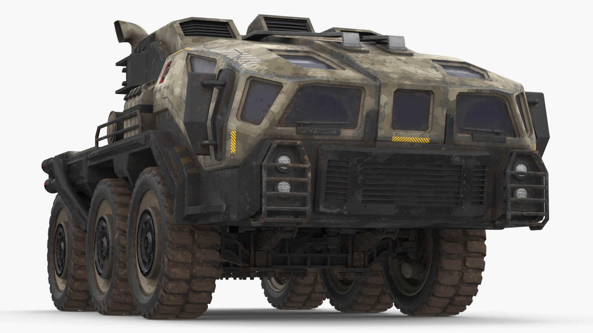 Sci Fi Military Truck Dirty 3D