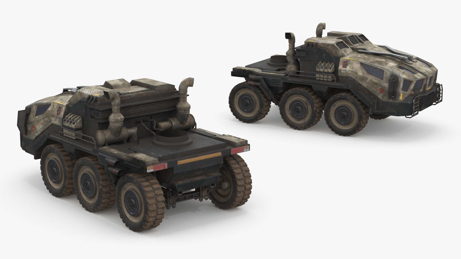 Sci Fi Military Truck Dirty 3D
