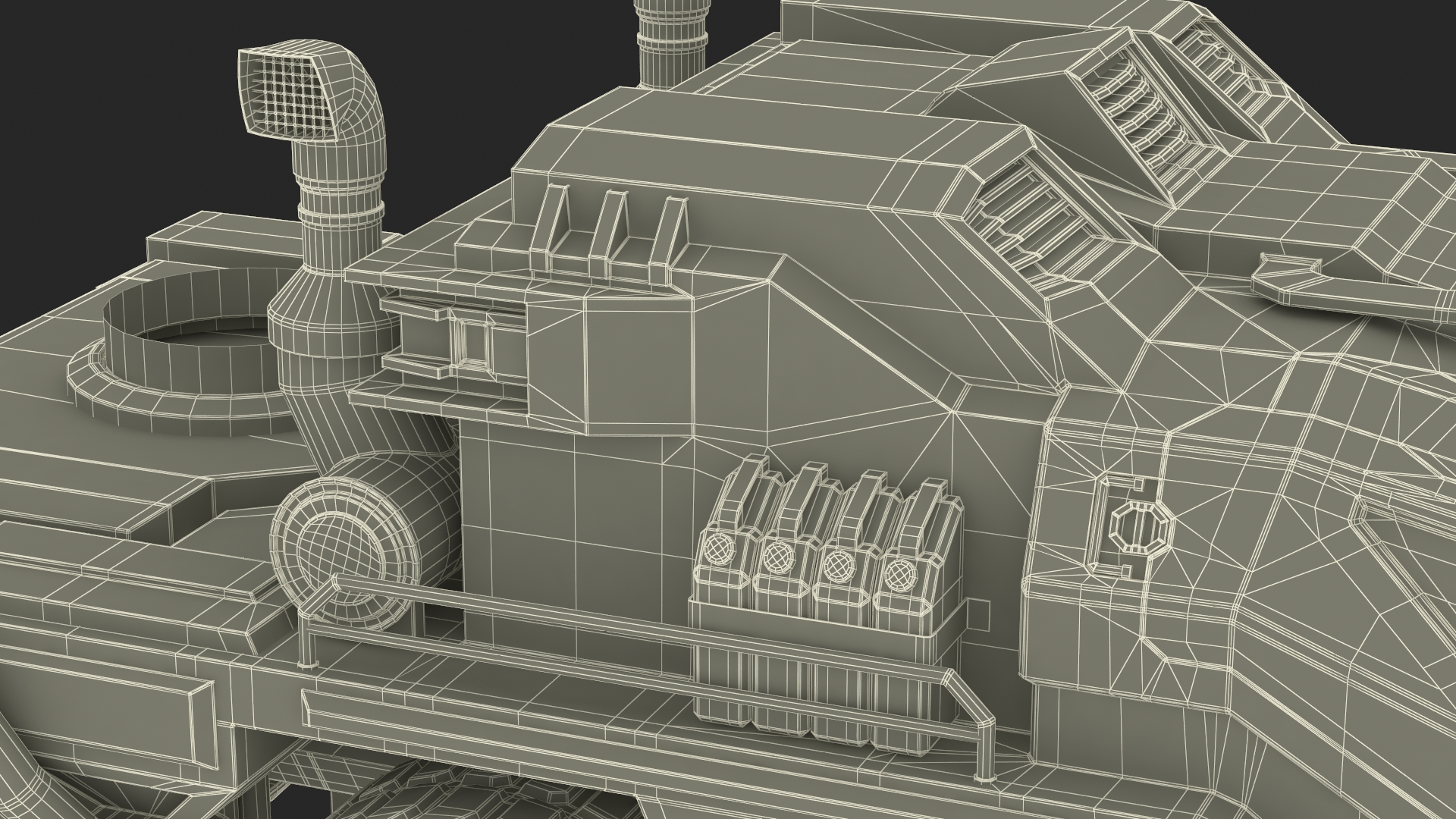Sci Fi Military Truck Dirty 3D